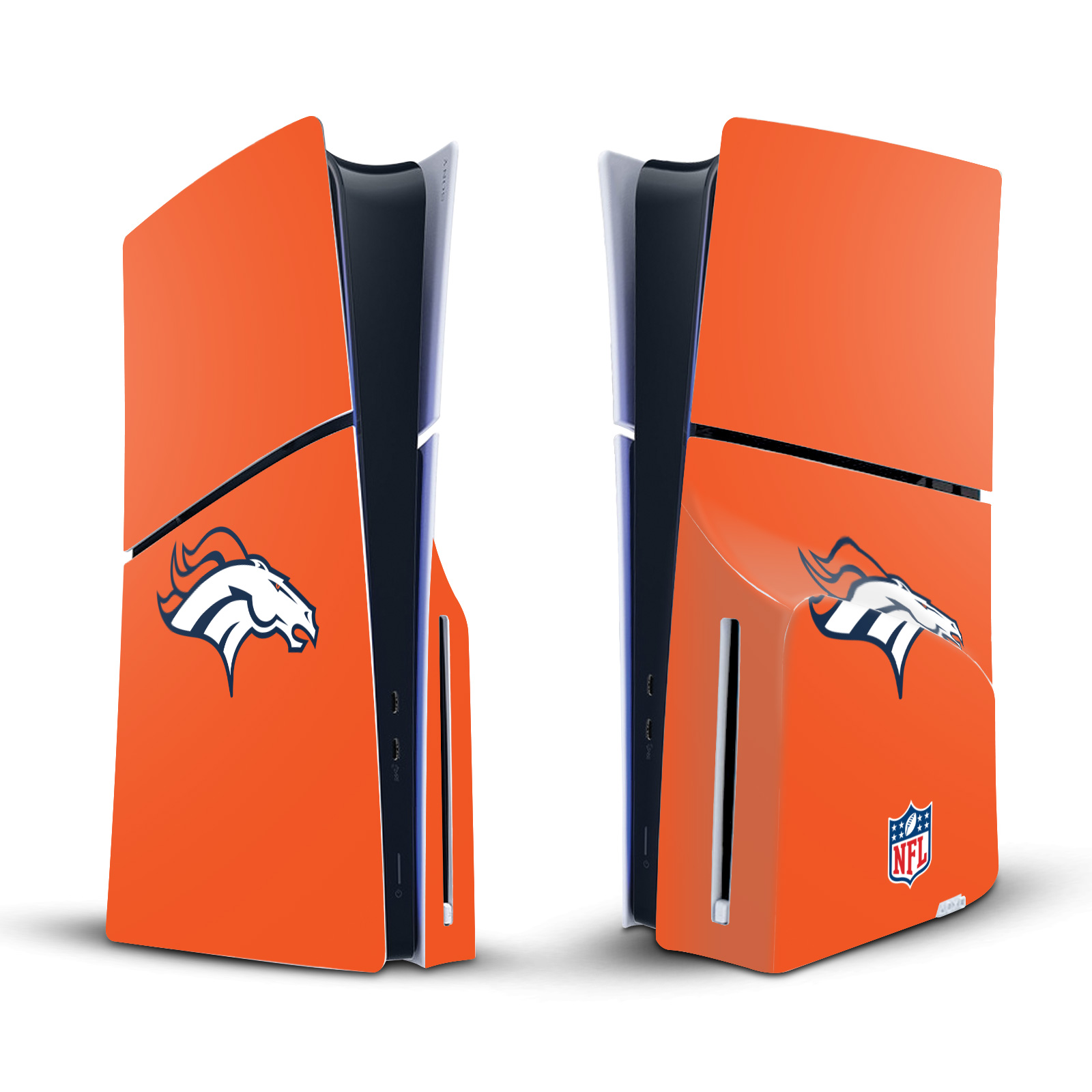 NFL DENVER BRONCOS VINYL SKIN DECAL FOR SONY PS5 SLIM DISC EDITION CONSOLE