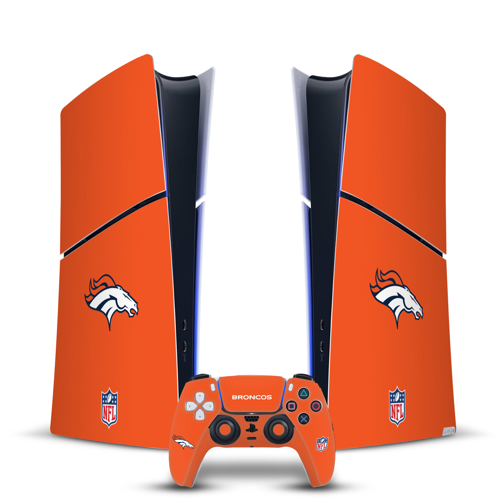 OFFICIAL NFL DENVER BRONCOS VINYL SKIN FOR PS5 SLIM DIGITAL CONSOLE & CONTROLLER