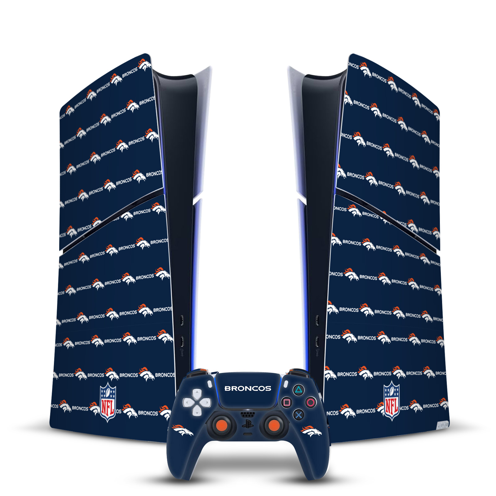 OFFICIAL NFL DENVER BRONCOS VINYL SKIN FOR PS5 SLIM DIGITAL CONSOLE & CONTROLLER