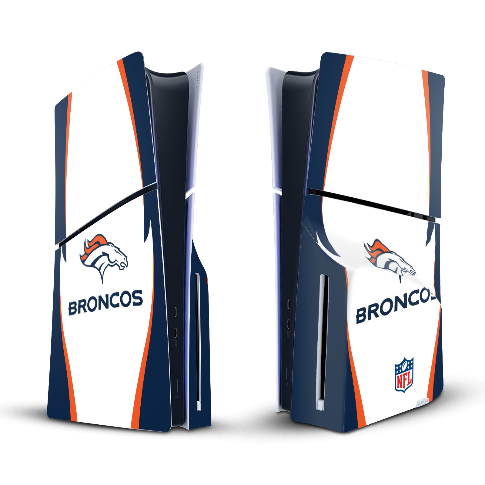 NFL DENVER BRONCOS VINYL SKIN DECAL FOR SONY PS5 SLIM DISC EDITION CONSOLE