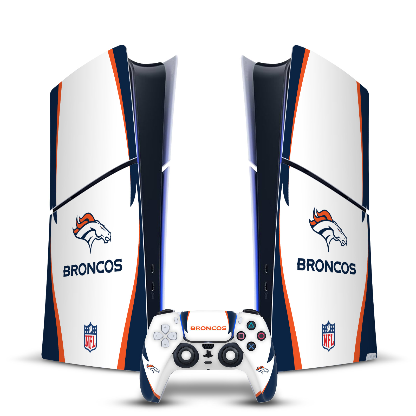 OFFICIAL NFL DENVER BRONCOS VINYL SKIN FOR PS5 SLIM DIGITAL CONSOLE & CONTROLLER