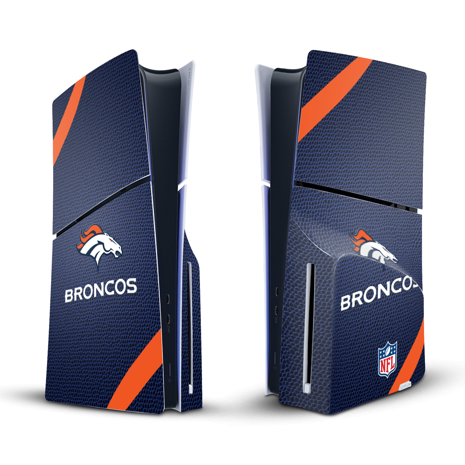 NFL DENVER BRONCOS VINYL SKIN DECAL FOR SONY PS5 SLIM DISC EDITION CONSOLE