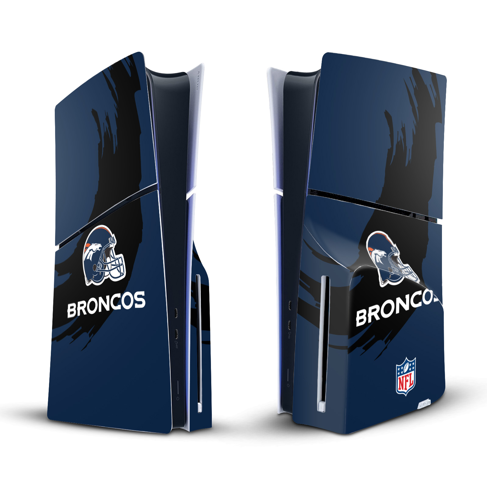 NFL DENVER BRONCOS VINYL SKIN DECAL FOR SONY PS5 SLIM DISC EDITION CONSOLE