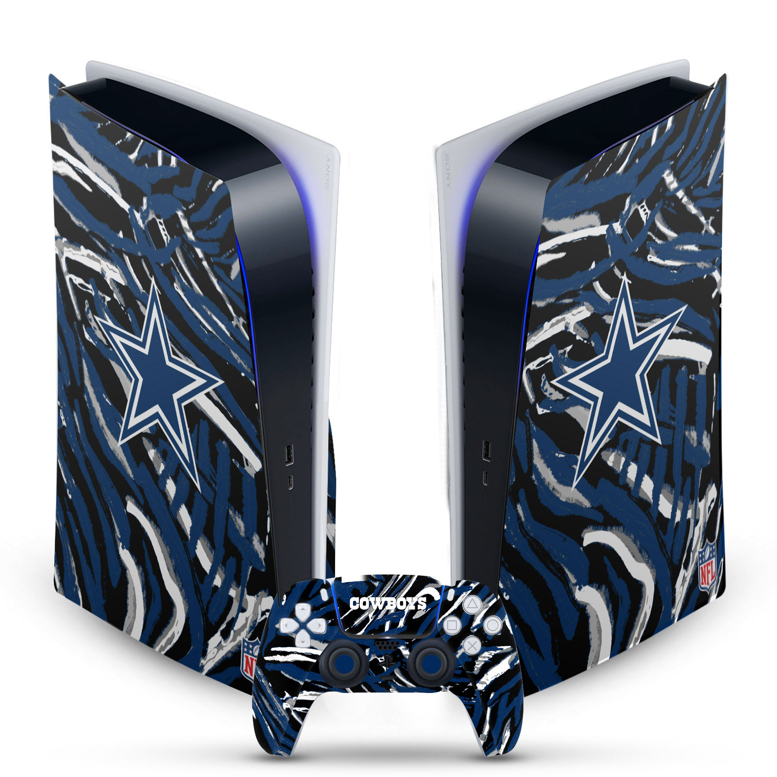 OFFICIAL NFL DALLAS COWBOYS VINYL SKIN DECAL FOR SONY PS5 DIGITAL EDITION BUNDLE