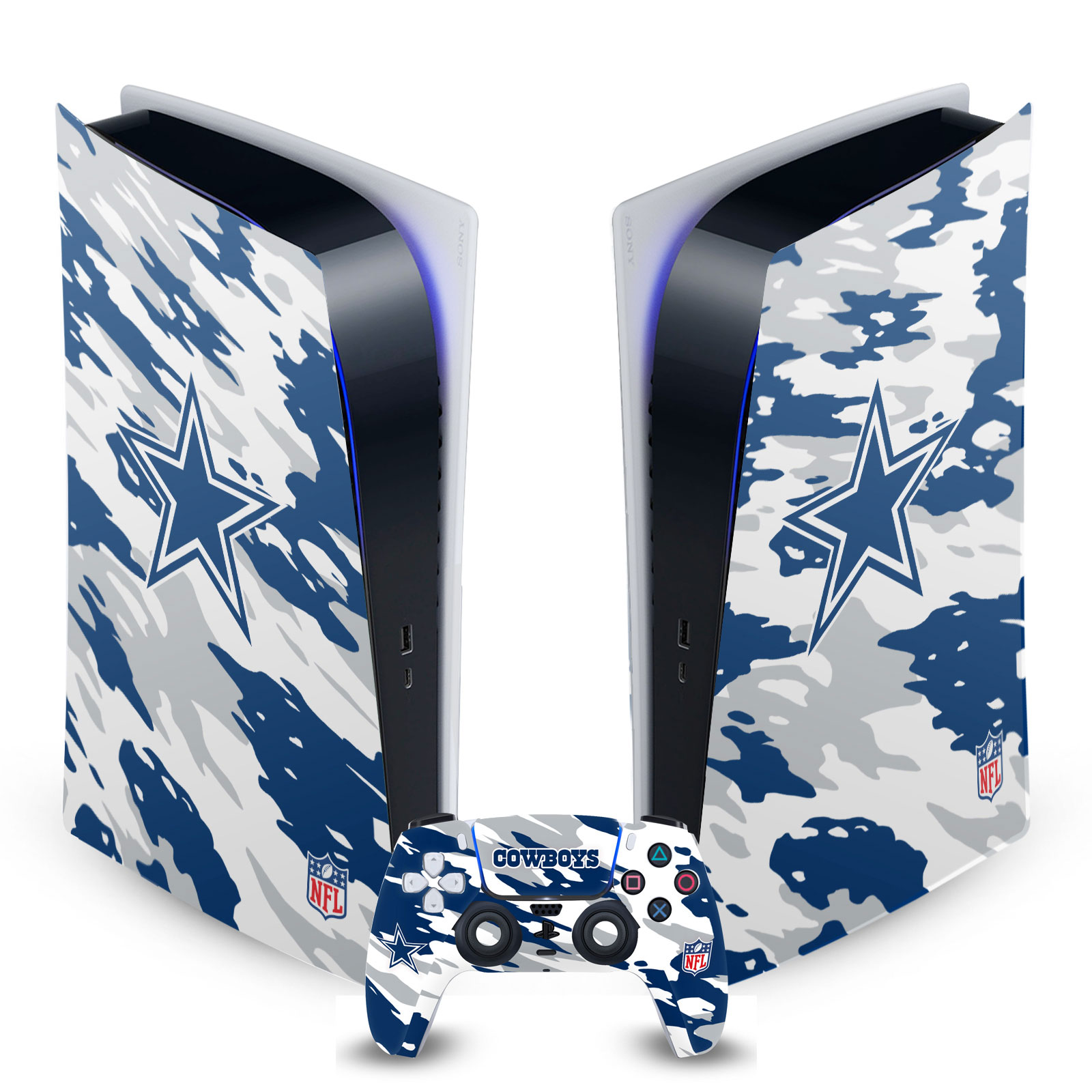 OFFICIAL NFL DALLAS COWBOYS VINYL SKIN DECAL FOR SONY PS5 DIGITAL EDITION BUNDLE