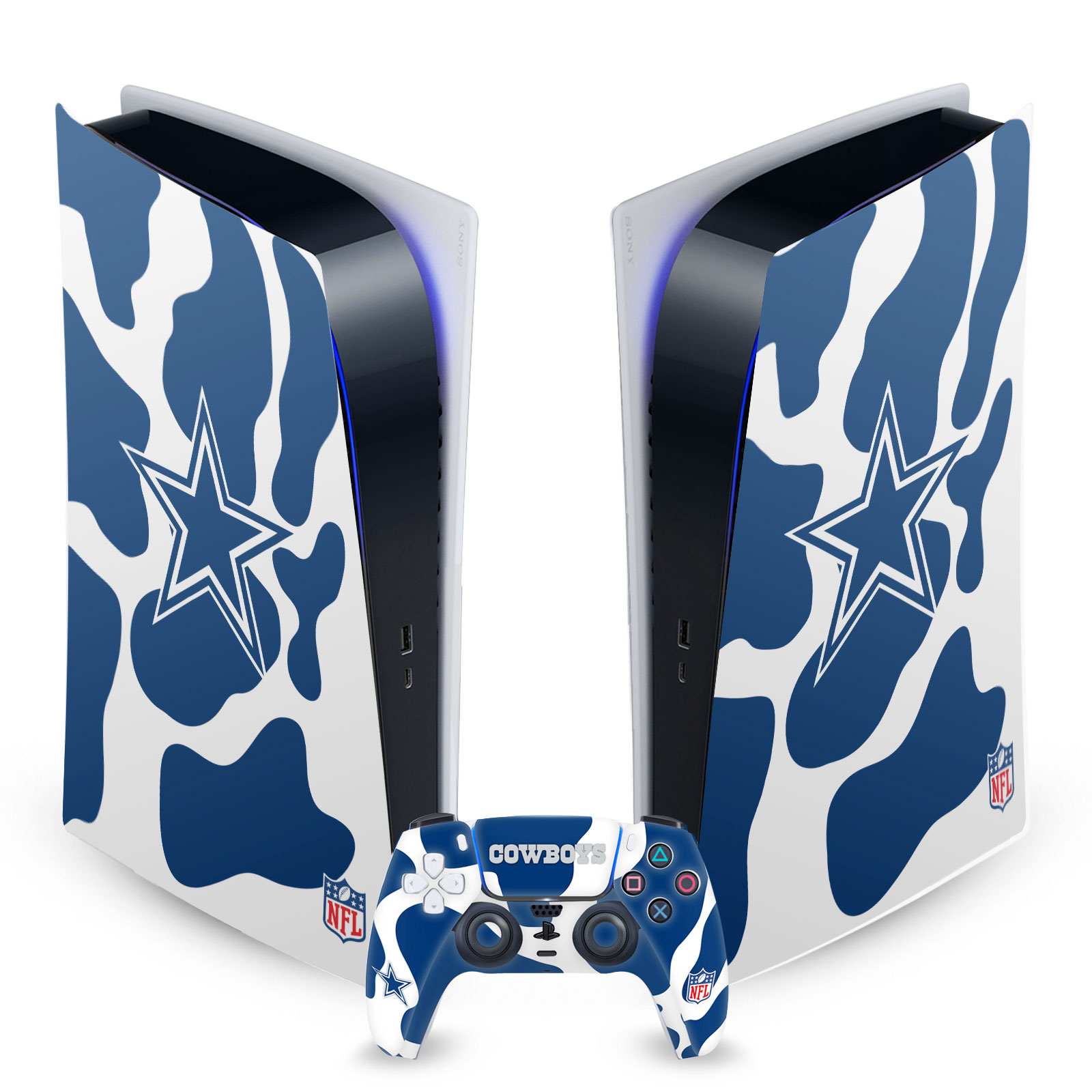 OFFICIAL NFL DALLAS COWBOYS VINYL SKIN DECAL FOR SONY PS5 DIGITAL EDITION BUNDLE