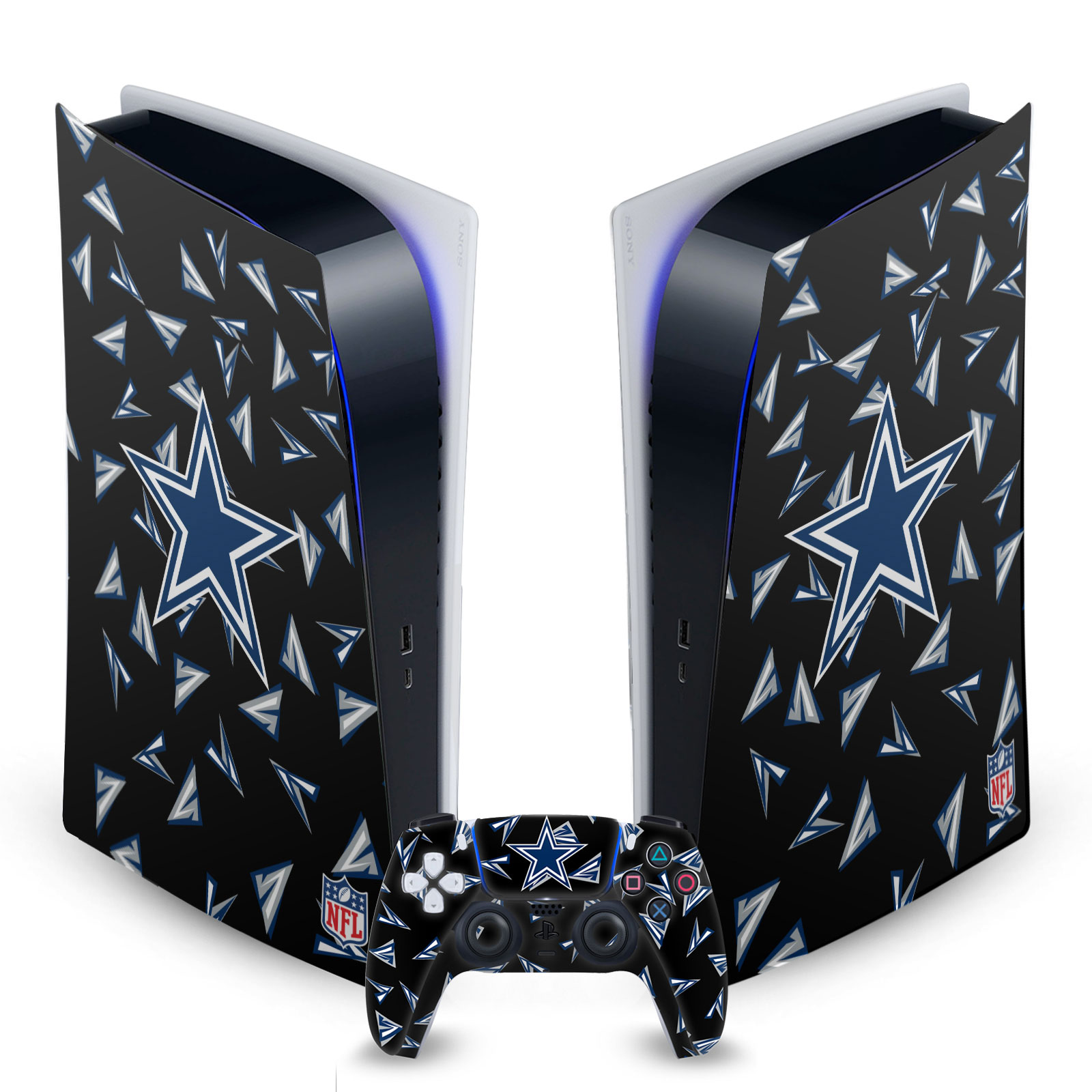 OFFICIAL NFL DALLAS COWBOYS VINYL SKIN DECAL FOR SONY PS5 DIGITAL EDITION BUNDLE