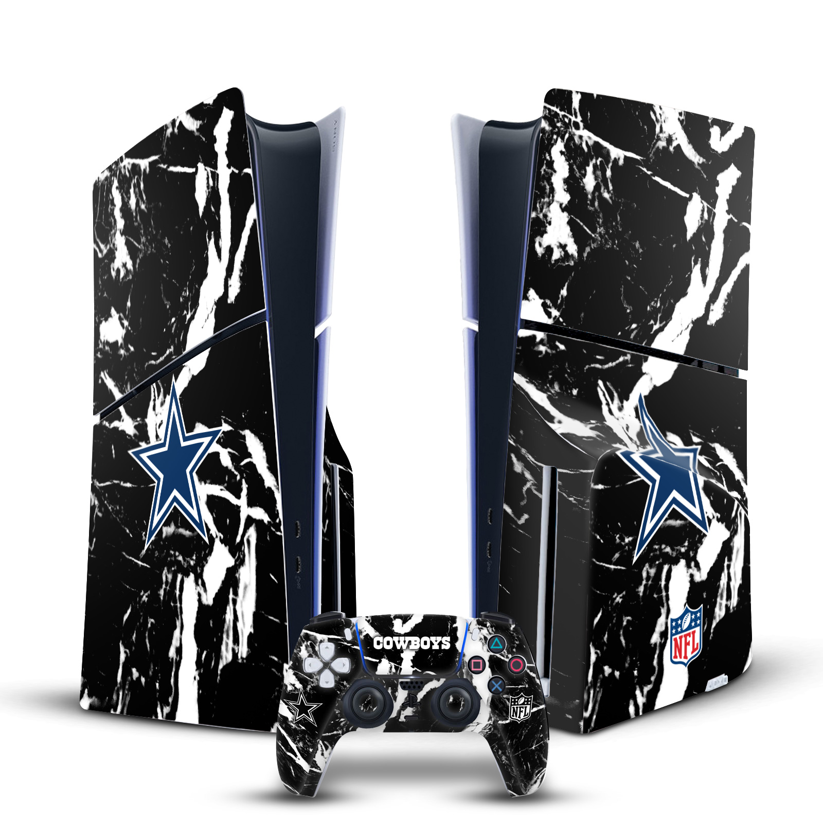 NFL DALLAS COWBOYS VINYL SKIN FOR SONY PS5 SLIM DISC CONSOLE & CONTROLLER