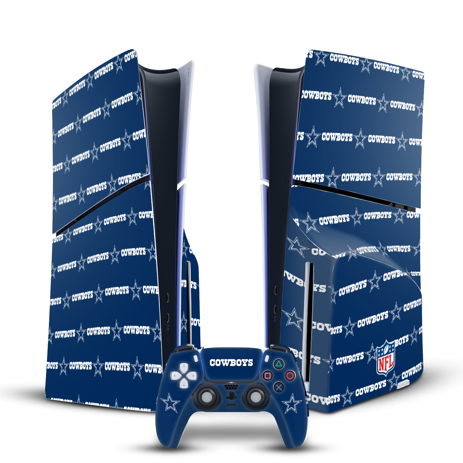 NFL DALLAS COWBOYS VINYL SKIN FOR SONY PS5 SLIM DISC CONSOLE & CONTROLLER