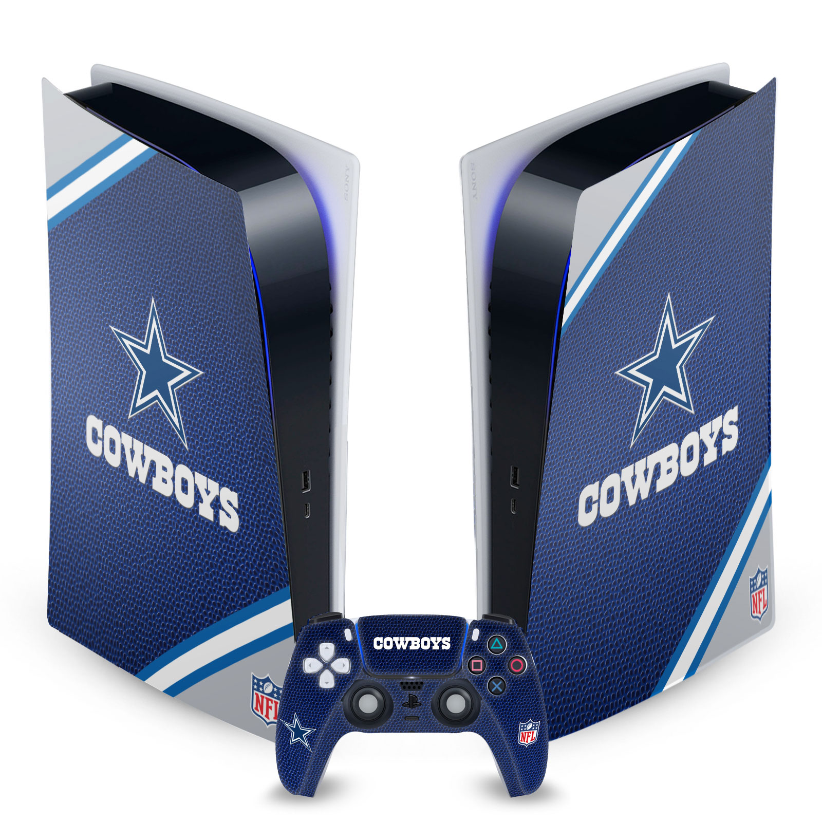 OFFICIAL NFL DALLAS COWBOYS VINYL SKIN DECAL FOR SONY PS5 DIGITAL EDITION BUNDLE