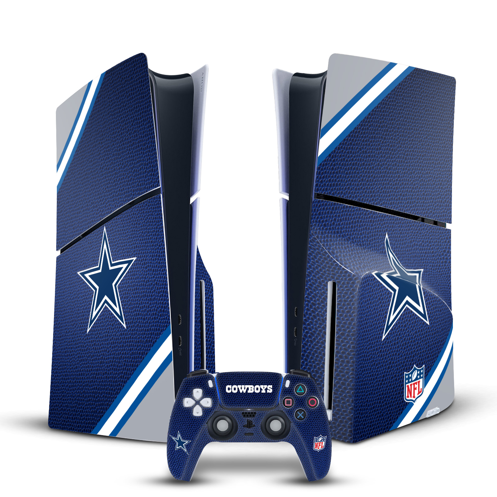 NFL DALLAS COWBOYS VINYL SKIN FOR SONY PS5 SLIM DISC CONSOLE & CONTROLLER