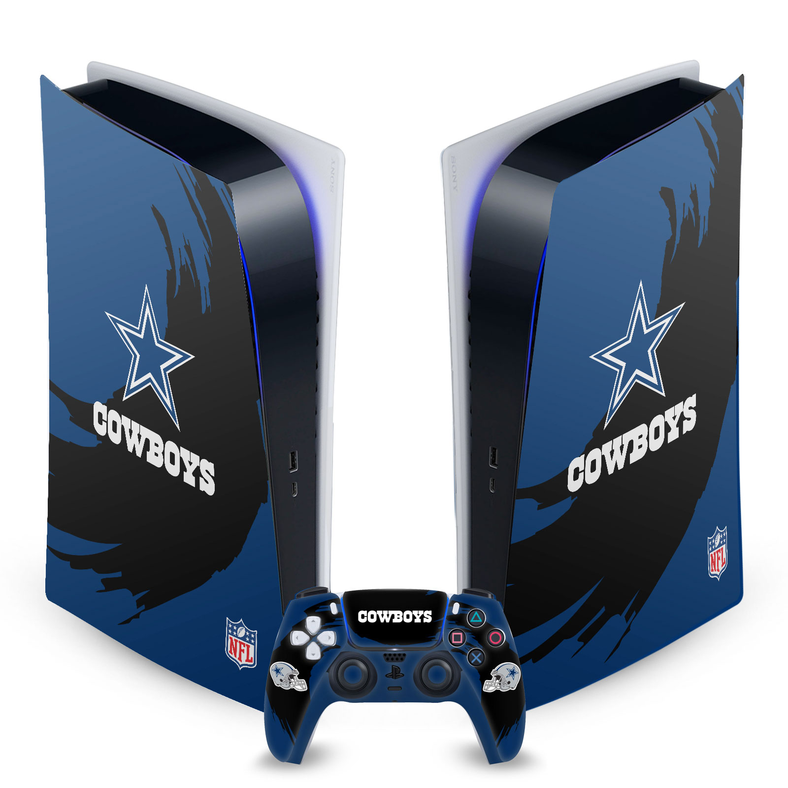 OFFICIAL NFL DALLAS COWBOYS VINYL SKIN DECAL FOR SONY PS5 DIGITAL EDITION BUNDLE