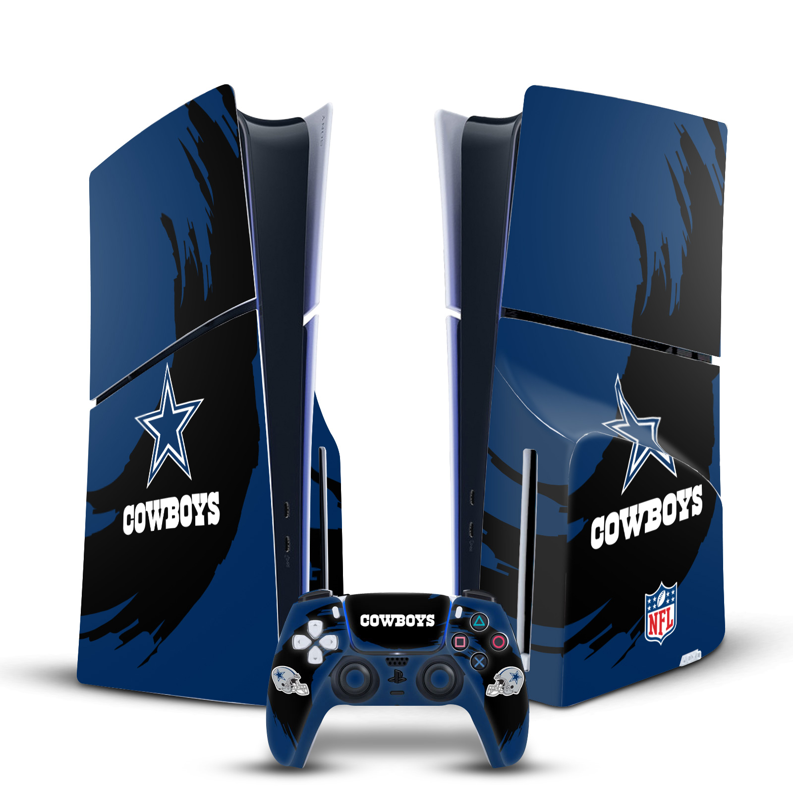 NFL DALLAS COWBOYS VINYL SKIN FOR SONY PS5 SLIM DISC CONSOLE & CONTROLLER