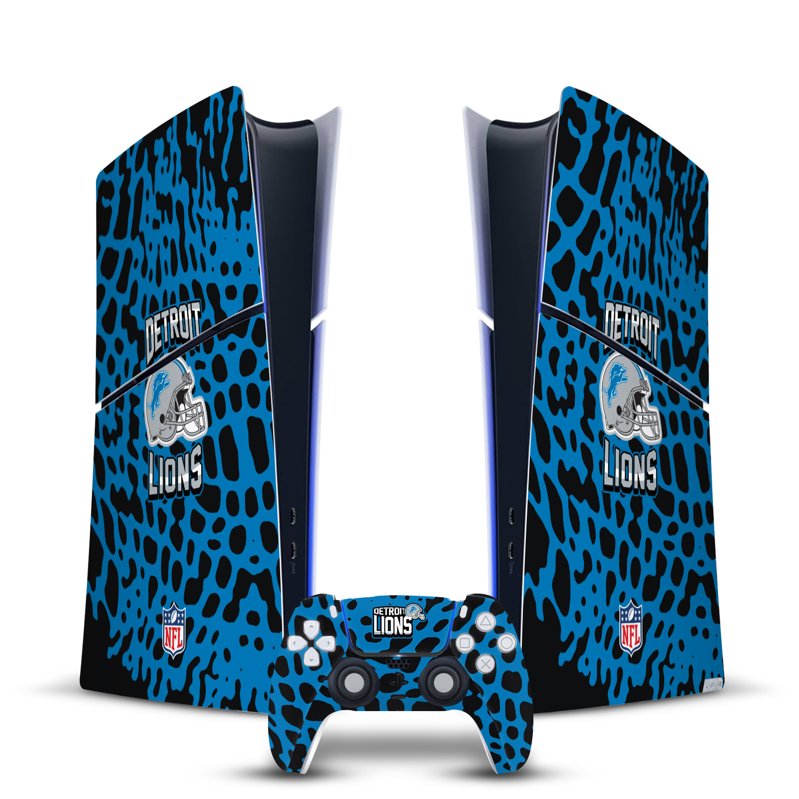 OFFICIAL NFL DETROIT LIONS VINYL SKIN FOR PS5 SLIM DIGITAL CONSOLE & CONTROLLER