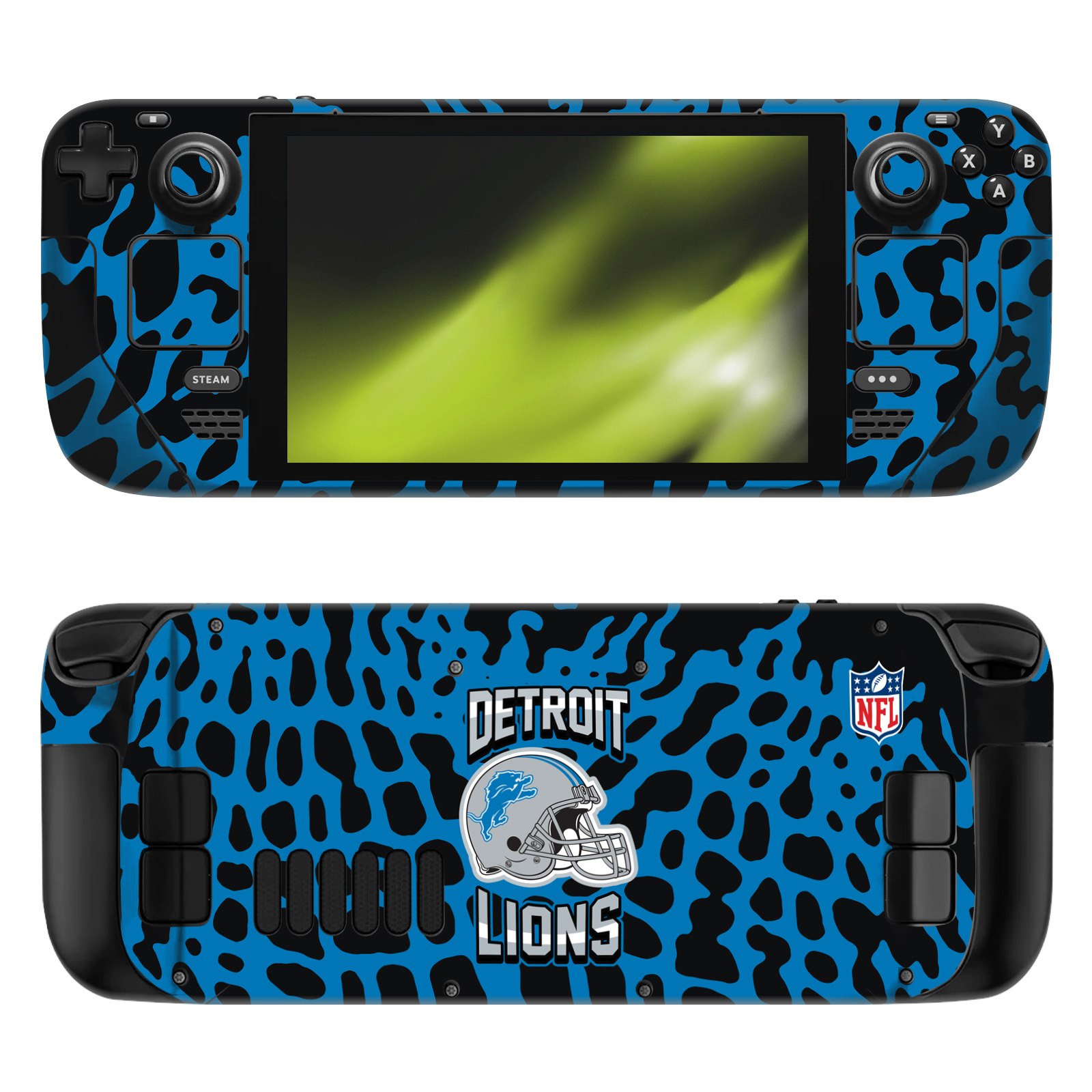 OFFICIAL NFL DETROIT LIONS VINYL STICKER SKIN DECAL COVER FOR STEAM DECK