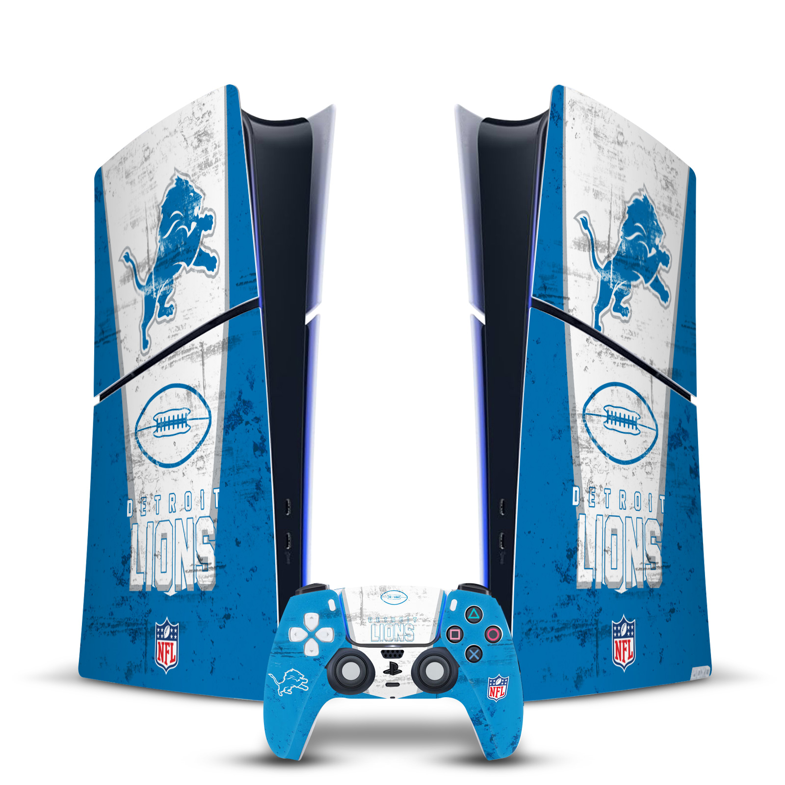 OFFICIAL NFL DETROIT LIONS VINYL SKIN FOR PS5 SLIM DIGITAL CONSOLE & CONTROLLER