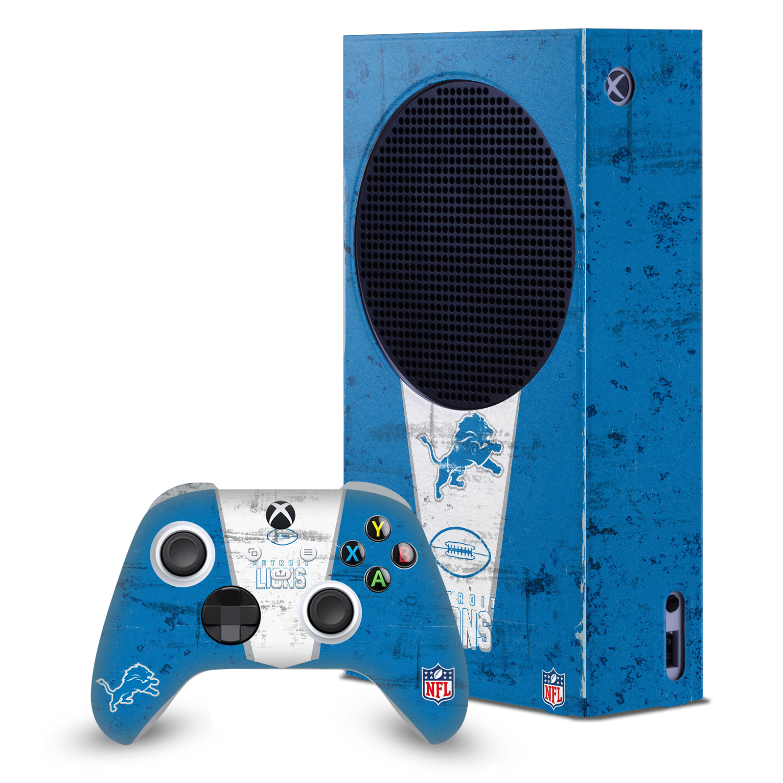 OFFICIAL NFL DETROIT LIONS CONSOLE WRAP AND CONTROLLER SKIN FOR XBOX SERIES S