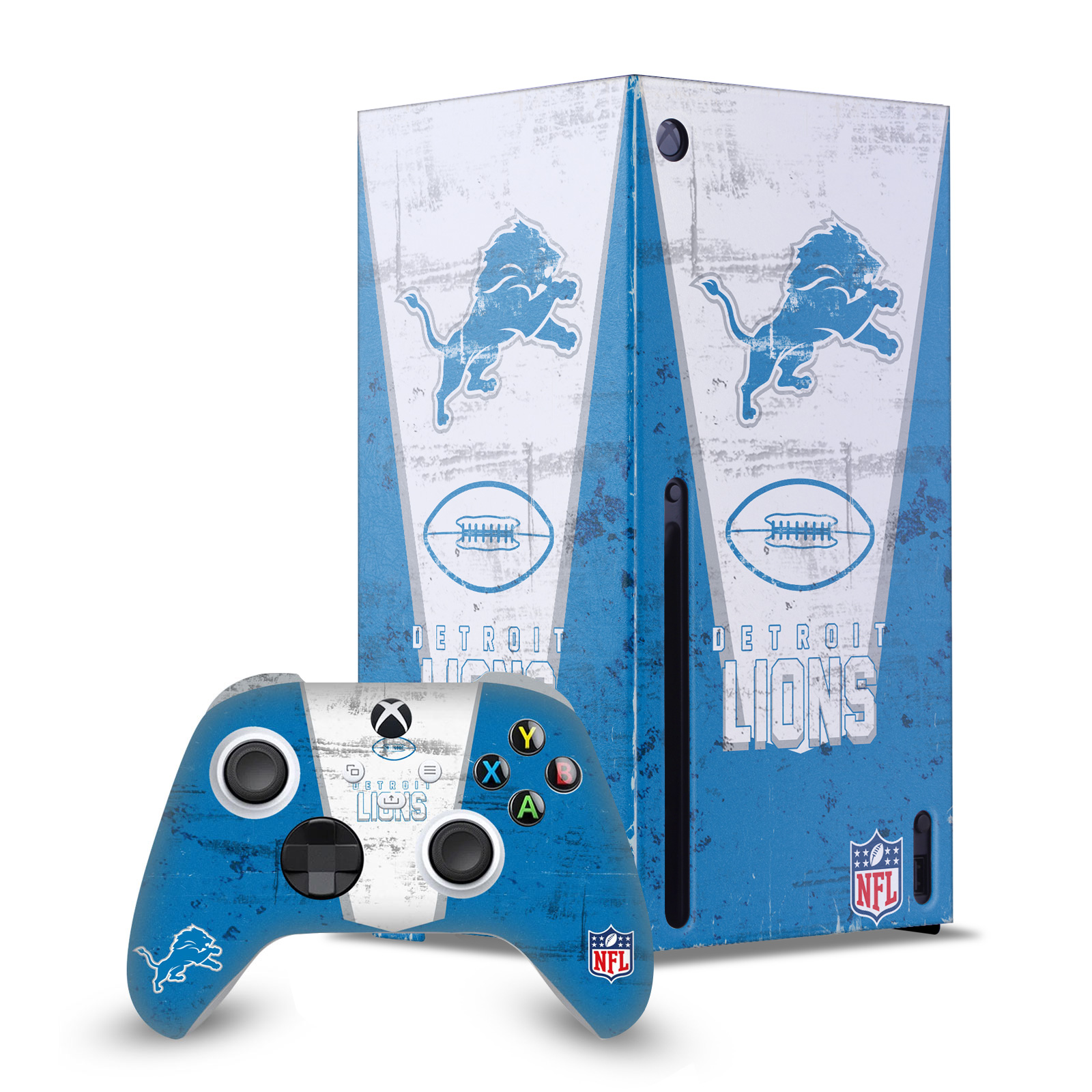 OFFICIAL NFL DETROIT LIONS CONSOLE WRAP AND CONTROLLER SKIN FOR XBOX SERIES X