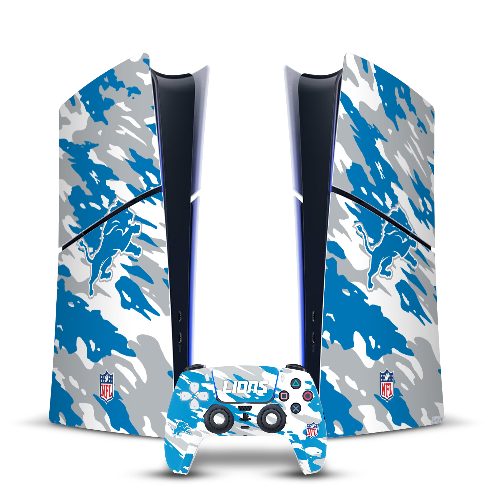 OFFICIAL NFL DETROIT LIONS VINYL SKIN FOR PS5 SLIM DIGITAL CONSOLE & CONTROLLER