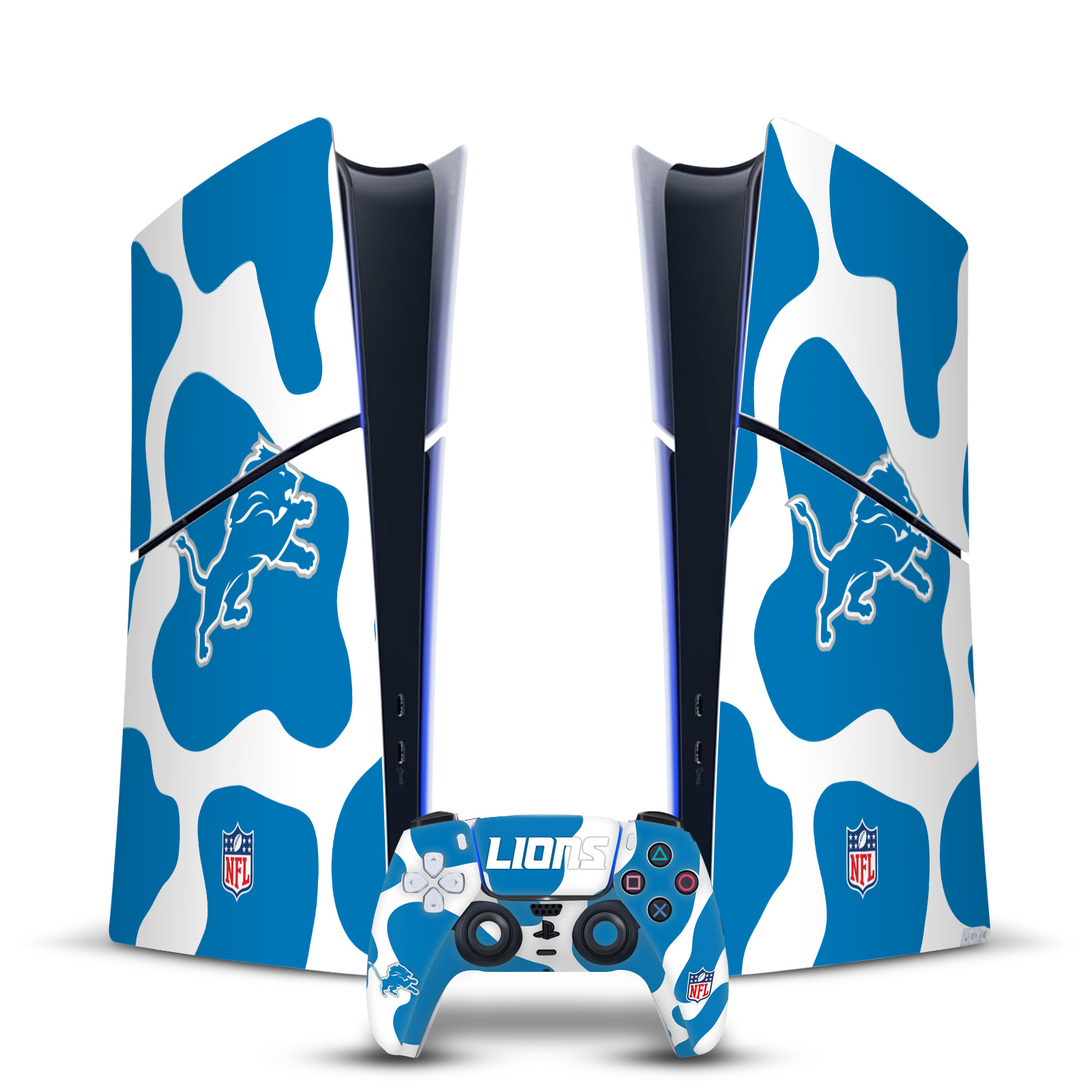 OFFICIAL NFL DETROIT LIONS VINYL SKIN FOR PS5 SLIM DIGITAL CONSOLE & CONTROLLER