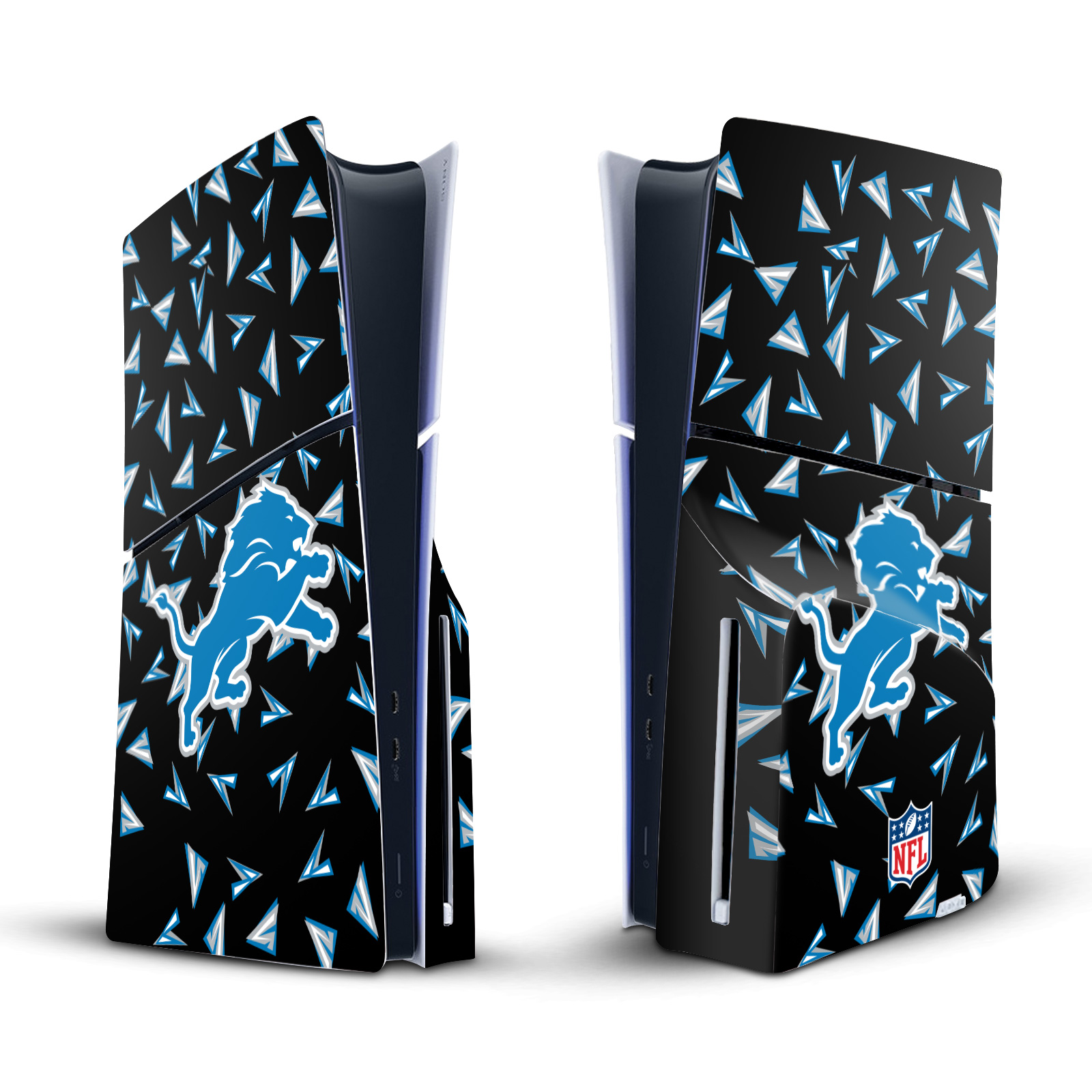 NFL DETROIT LIONS VINYL SKIN DECAL FOR SONY PS5 SLIM DISC EDITION CONSOLE