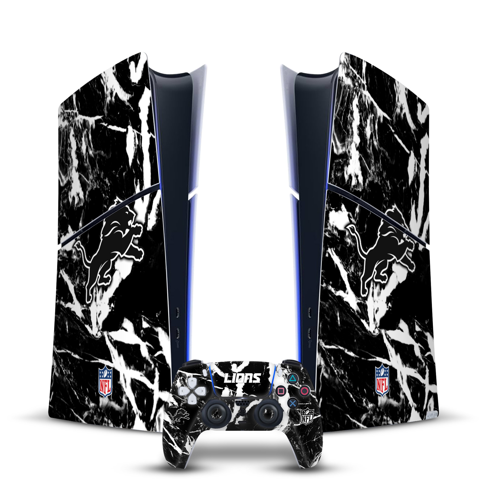 OFFICIAL NFL DETROIT LIONS VINYL SKIN FOR PS5 SLIM DIGITAL CONSOLE & CONTROLLER