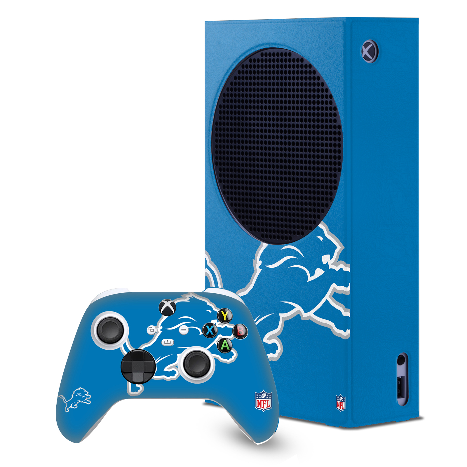 OFFICIAL NFL DETROIT LIONS CONSOLE WRAP AND CONTROLLER SKIN FOR XBOX SERIES S