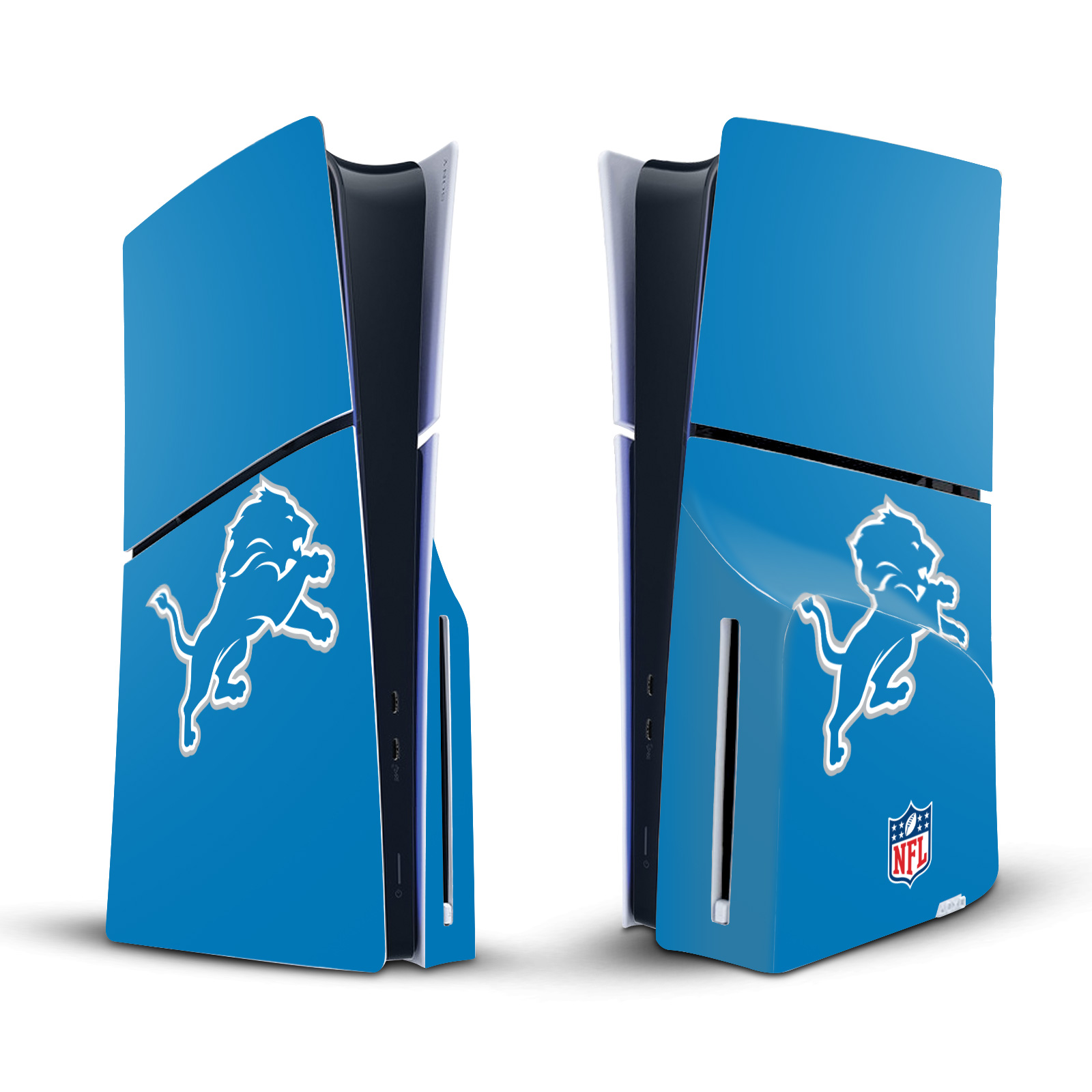 NFL DETROIT LIONS VINYL SKIN DECAL FOR SONY PS5 SLIM DISC EDITION CONSOLE