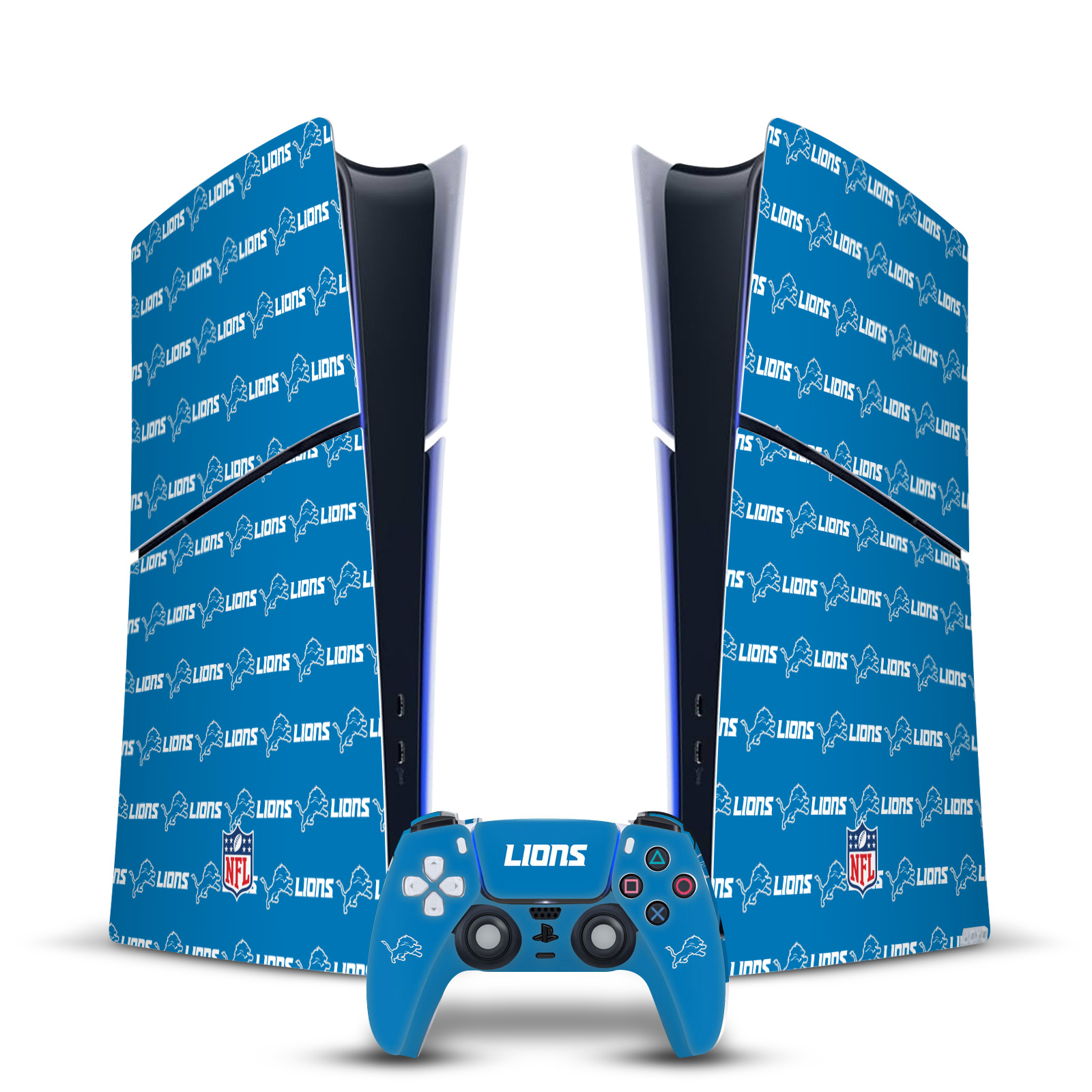 OFFICIAL NFL DETROIT LIONS VINYL SKIN FOR PS5 SLIM DIGITAL CONSOLE & CONTROLLER