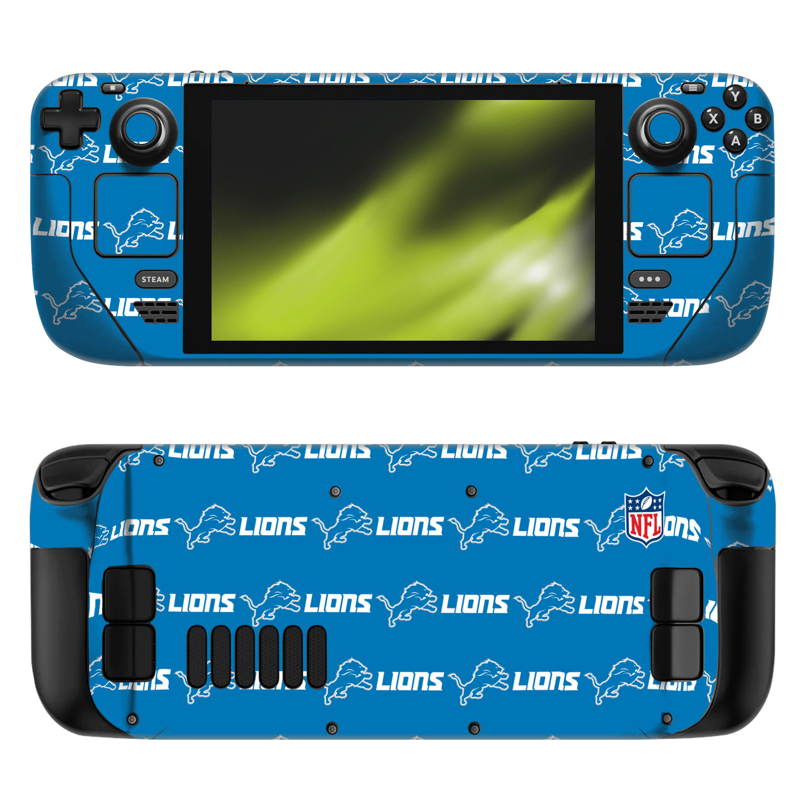 OFFICIAL NFL DETROIT LIONS VINYL STICKER SKIN DECAL COVER FOR STEAM DECK