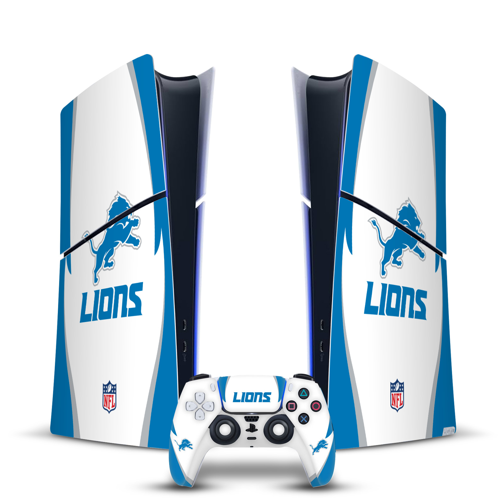 OFFICIAL NFL DETROIT LIONS VINYL SKIN FOR PS5 SLIM DIGITAL CONSOLE & CONTROLLER