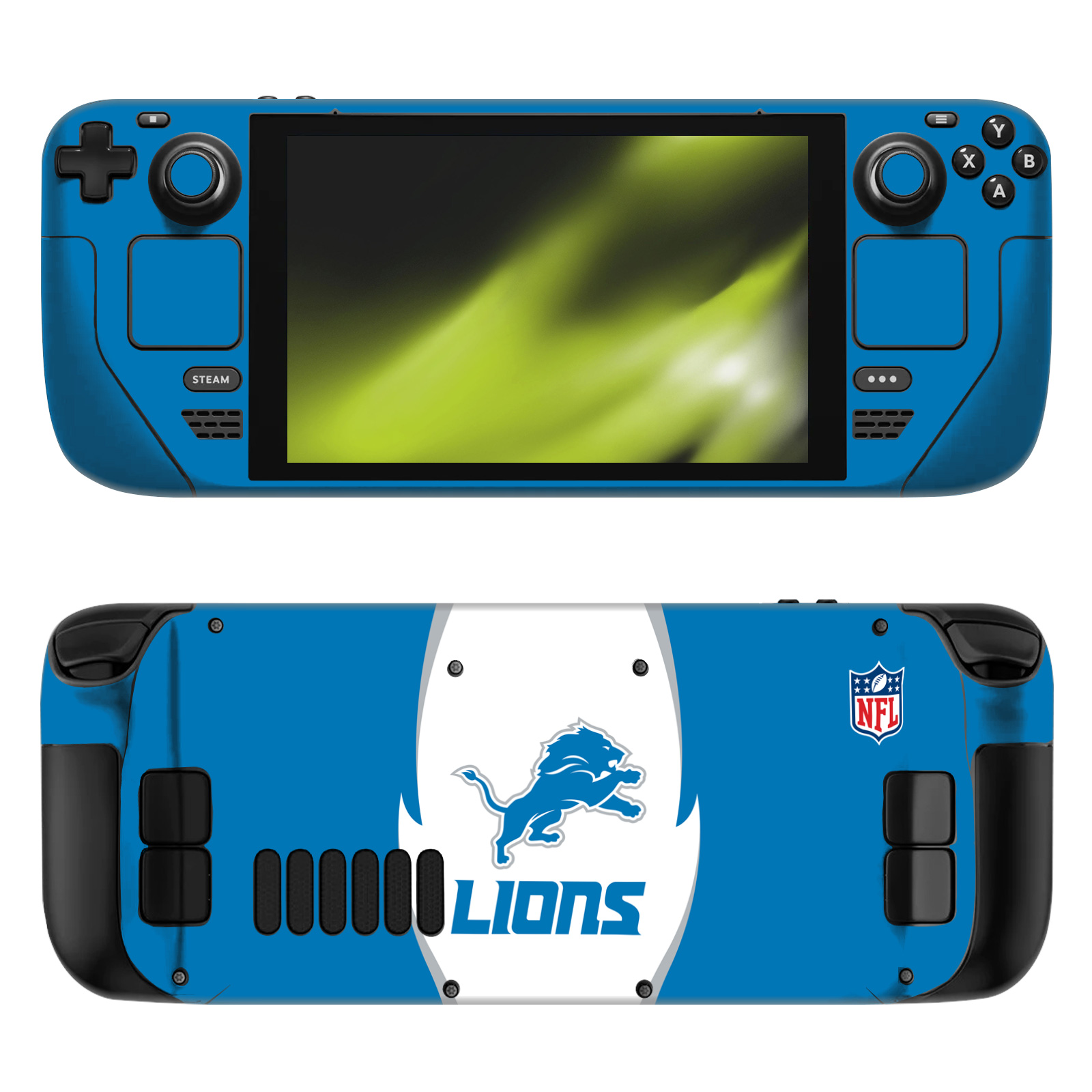 OFFICIAL NFL DETROIT LIONS VINYL STICKER SKIN DECAL COVER FOR STEAM DECK