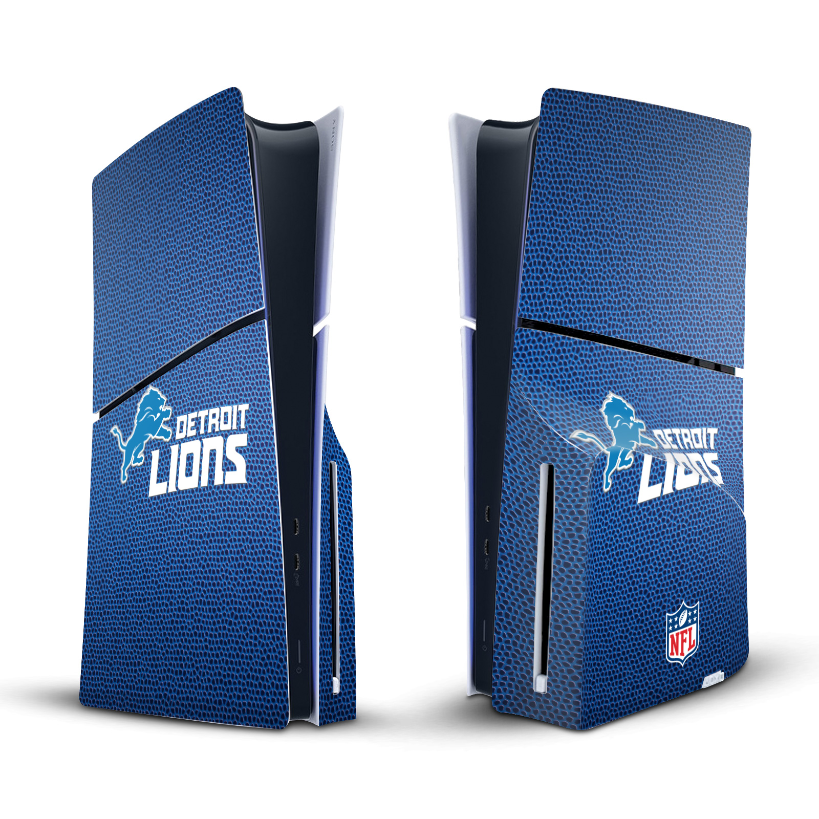 NFL DETROIT LIONS VINYL SKIN DECAL FOR SONY PS5 SLIM DISC EDITION CONSOLE