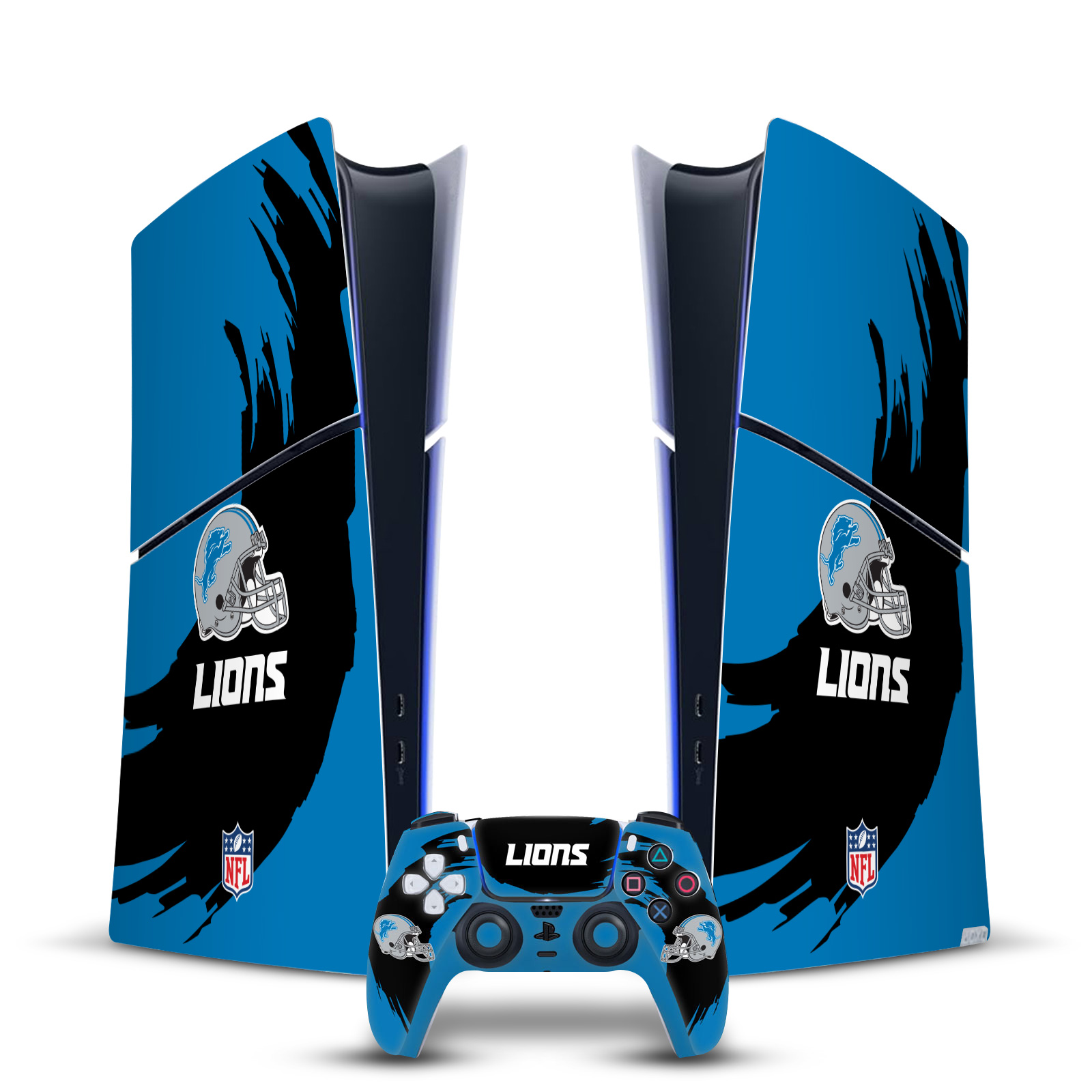 OFFICIAL NFL DETROIT LIONS VINYL SKIN FOR PS5 SLIM DIGITAL CONSOLE & CONTROLLER