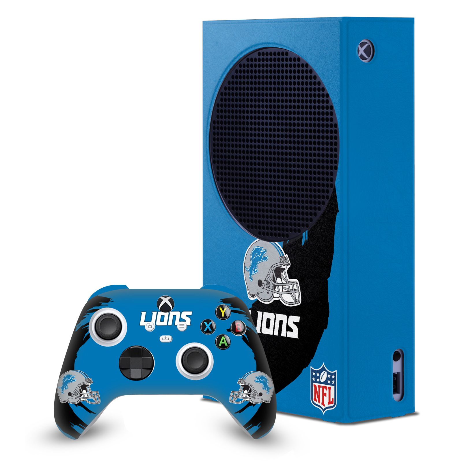 OFFICIAL NFL DETROIT LIONS CONSOLE WRAP AND CONTROLLER SKIN FOR XBOX SERIES S