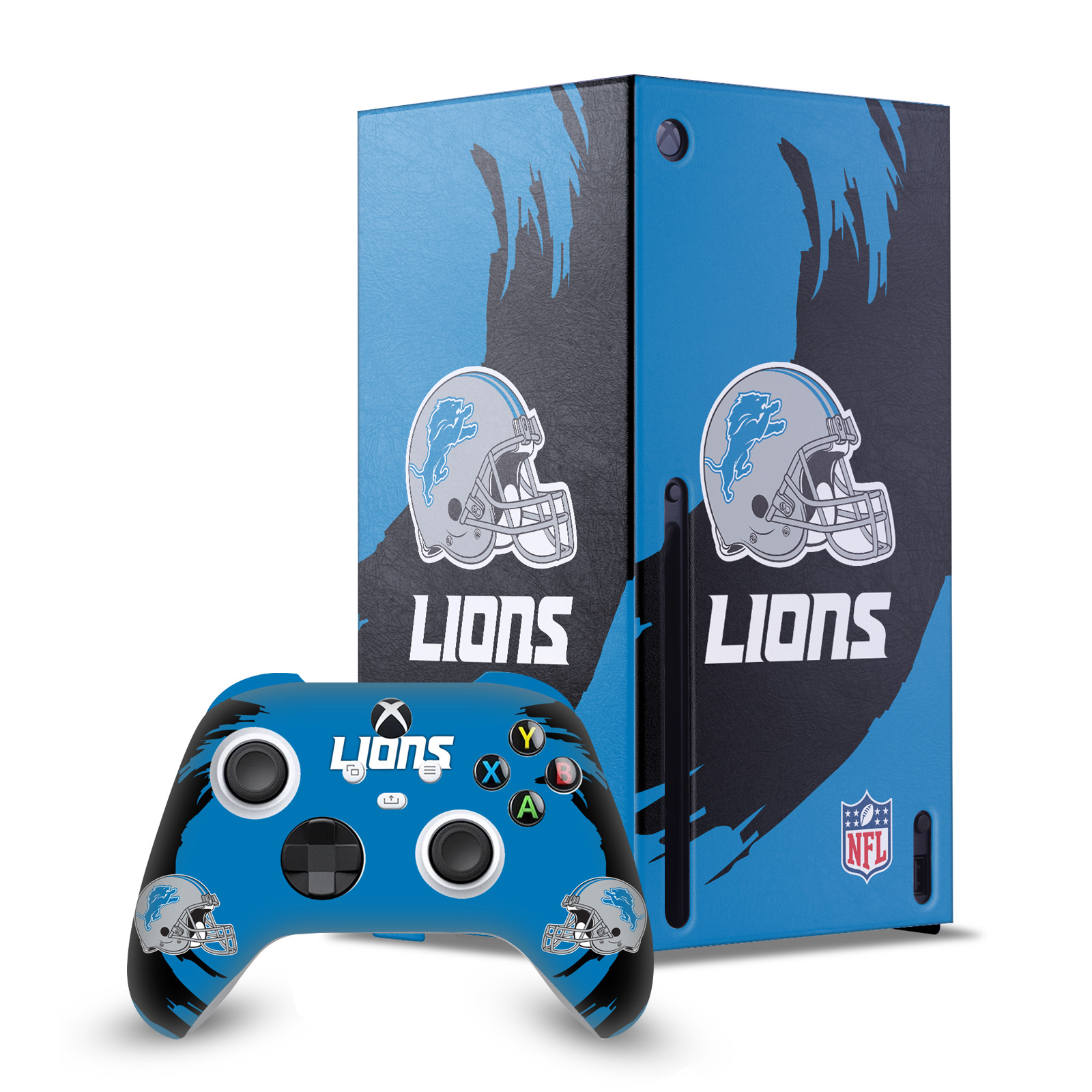 OFFICIAL NFL DETROIT LIONS CONSOLE WRAP AND CONTROLLER SKIN FOR XBOX SERIES X