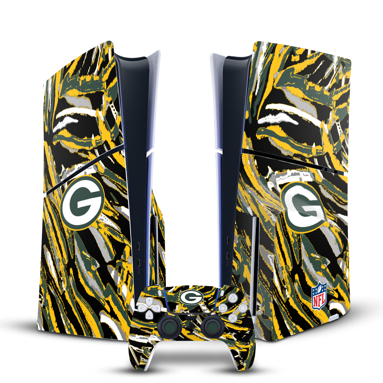 OFFICIAL NFL GREEN BAY PACKERS VINYL SKIN FOR PS5 SLIM DISC CONSOLE & CONTROLLER