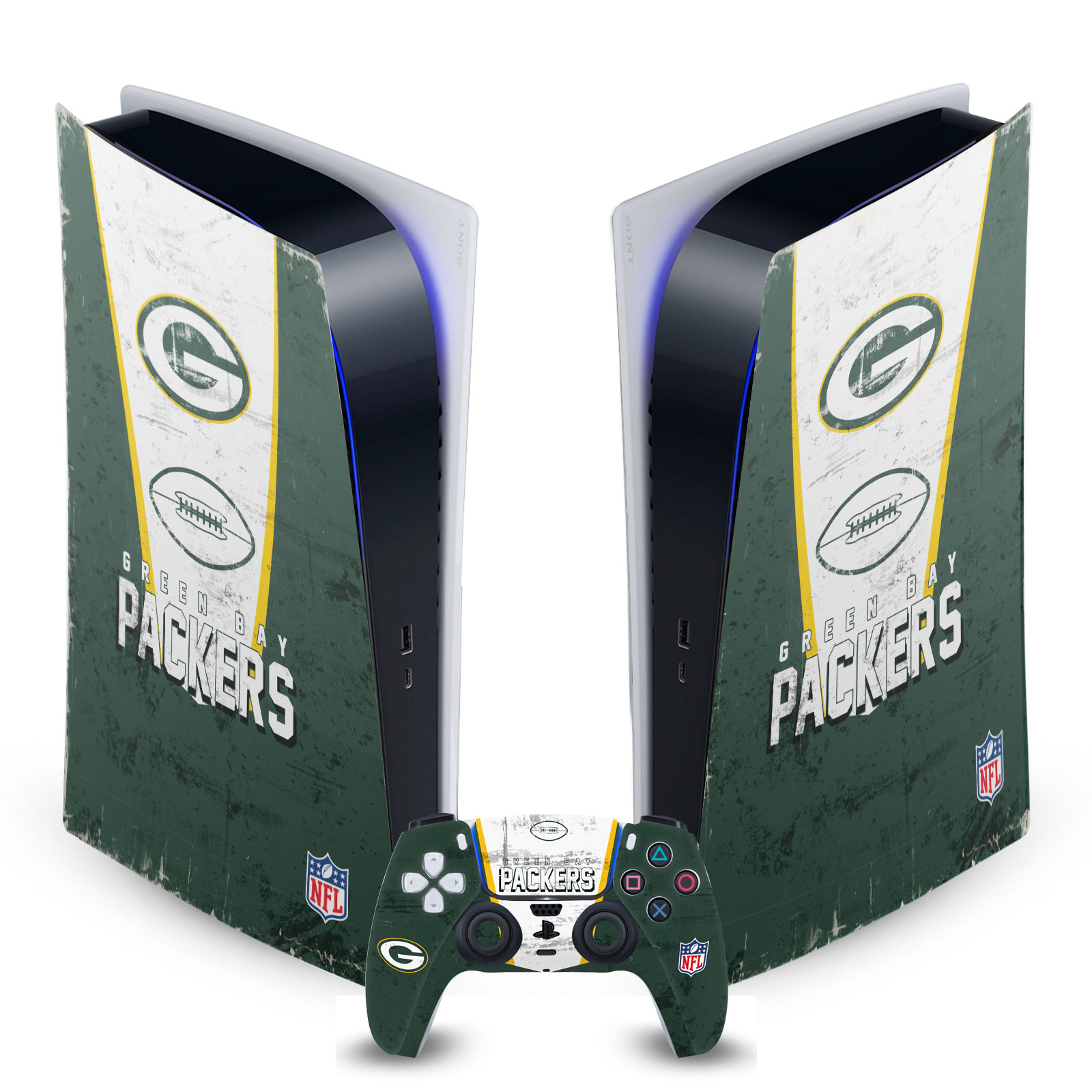 OFFICIAL NFL GREEN BAY PACKERS VINYL SKIN FOR SONY PS5 DIGITAL EDITION BUNDLE