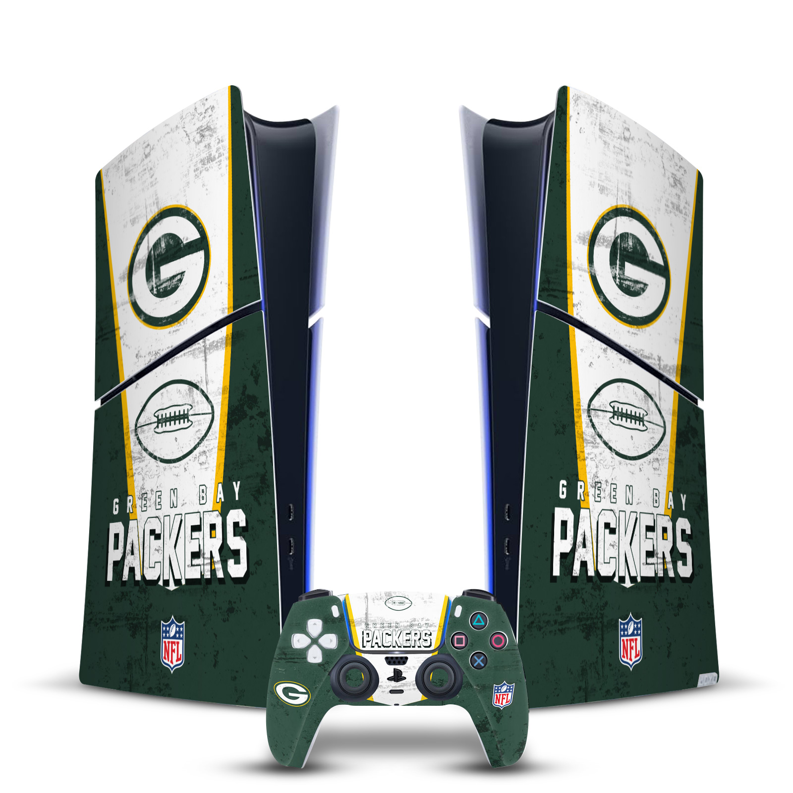 NFL GREEN BAY PACKERS VINYL SKIN DECAL FOR PS5 SLIM DIGITAL CONSOLE & CONTROLLER