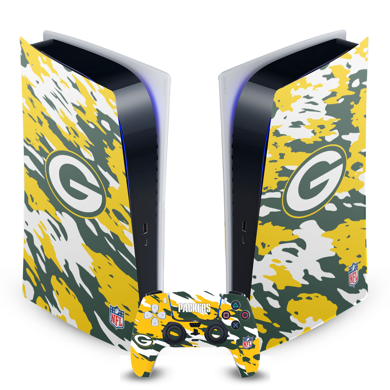 OFFICIAL NFL GREEN BAY PACKERS VINYL SKIN FOR SONY PS5 DIGITAL EDITION BUNDLE