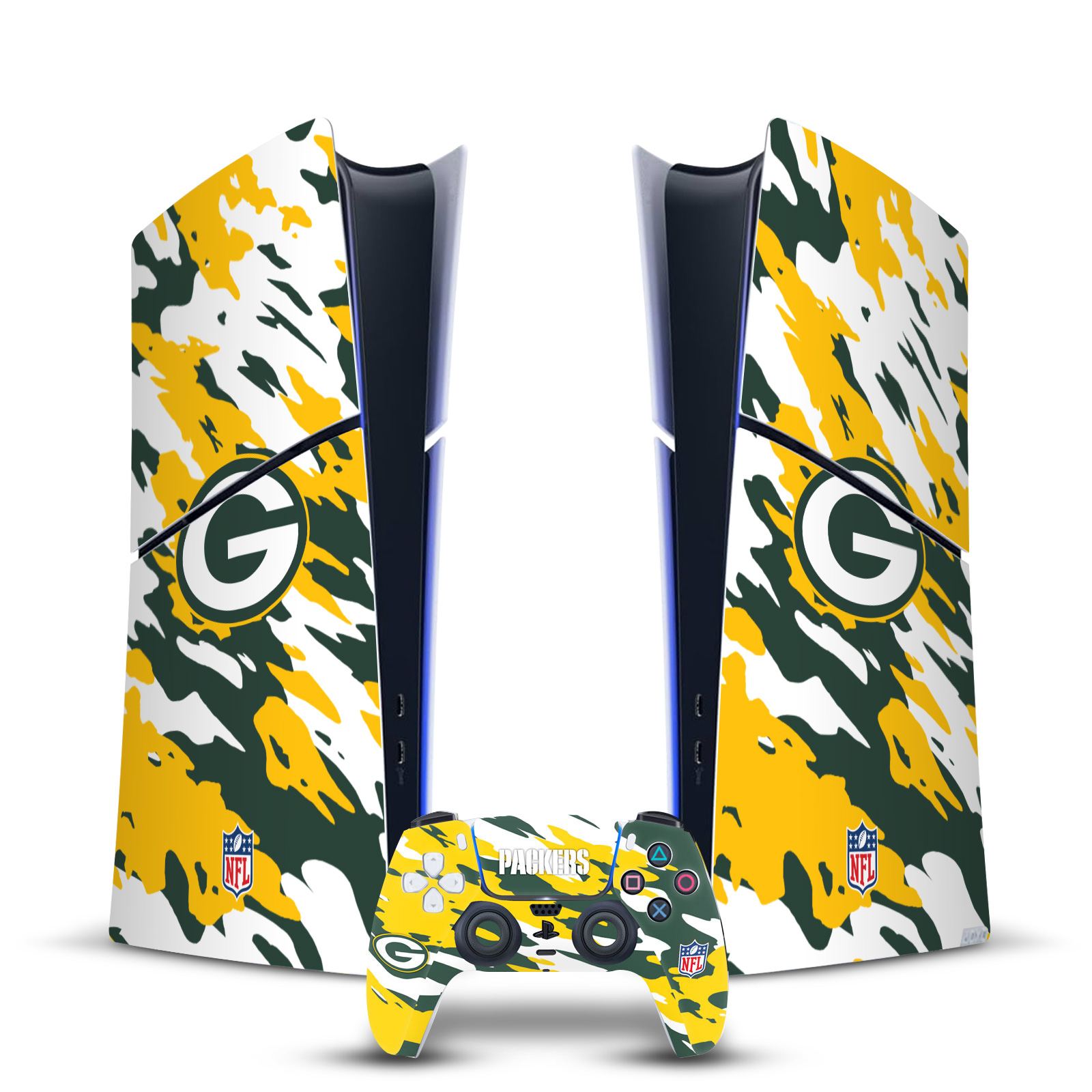 NFL GREEN BAY PACKERS VINYL SKIN DECAL FOR PS5 SLIM DIGITAL CONSOLE & CONTROLLER