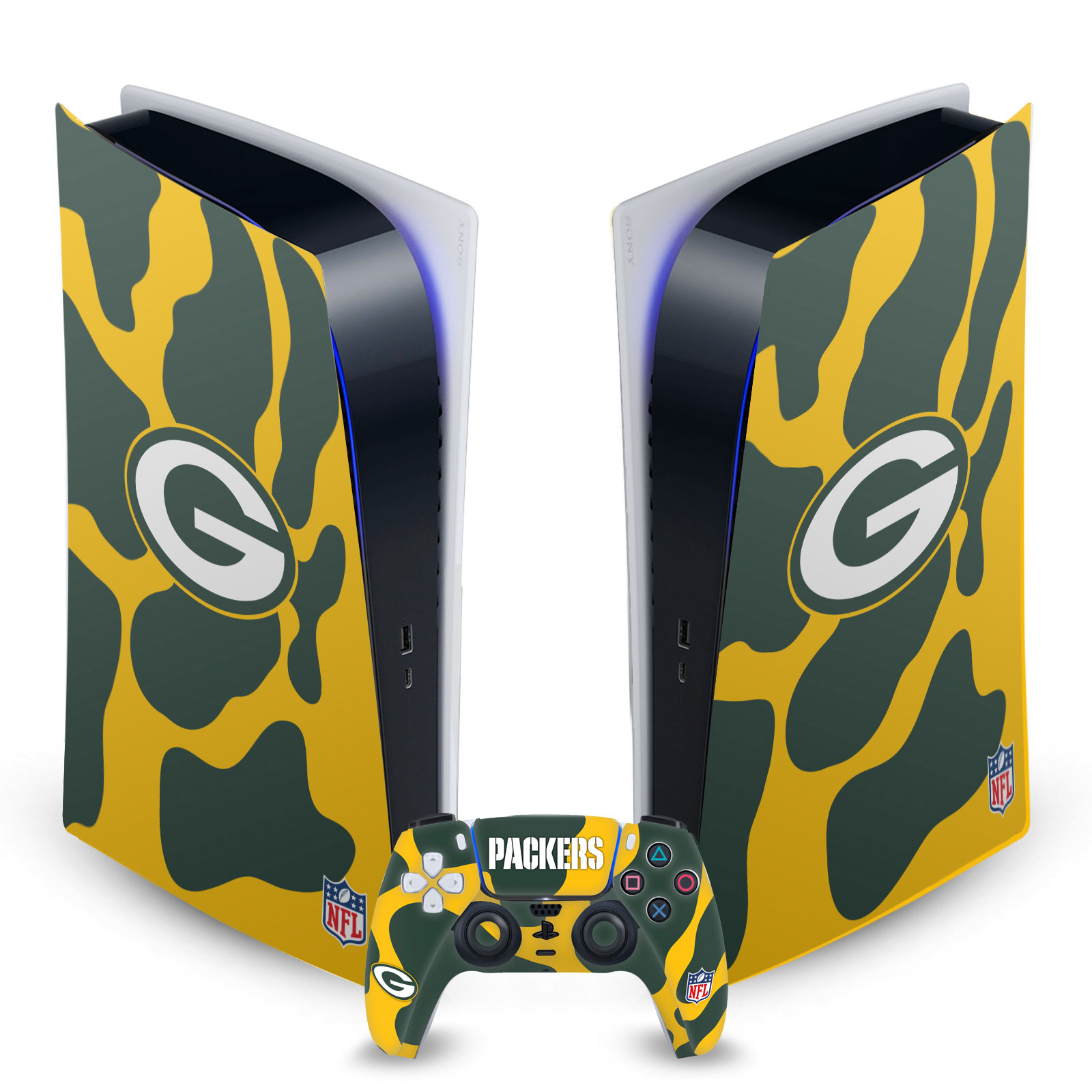 OFFICIAL NFL GREEN BAY PACKERS VINYL SKIN FOR SONY PS5 DIGITAL EDITION BUNDLE