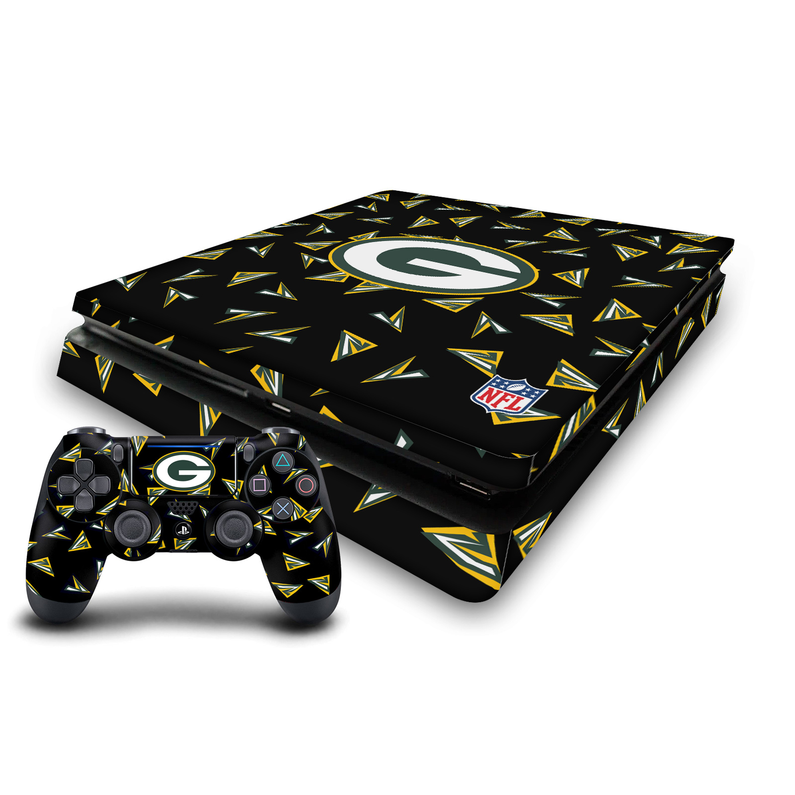 OFFICIAL NFL GREEN BAY PACKERS VINYL SKIN FOR PS4 SLIM CONSOLE & CONTROLLER