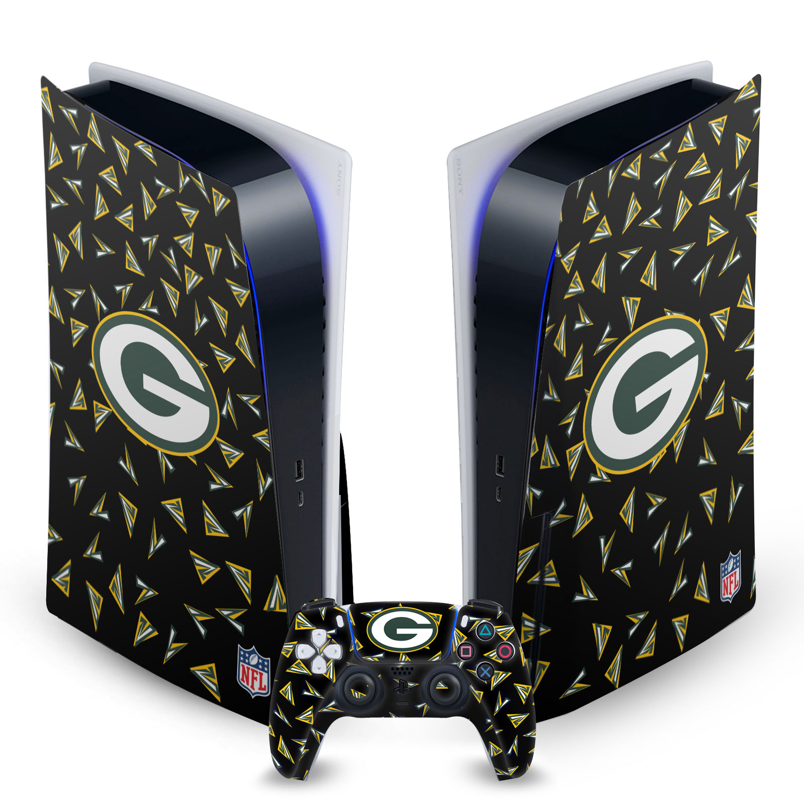 OFFICIAL NFL GREEN BAY PACKERS VINYL SKIN DECAL FOR SONY PS5 DISC EDITION BUNDLE