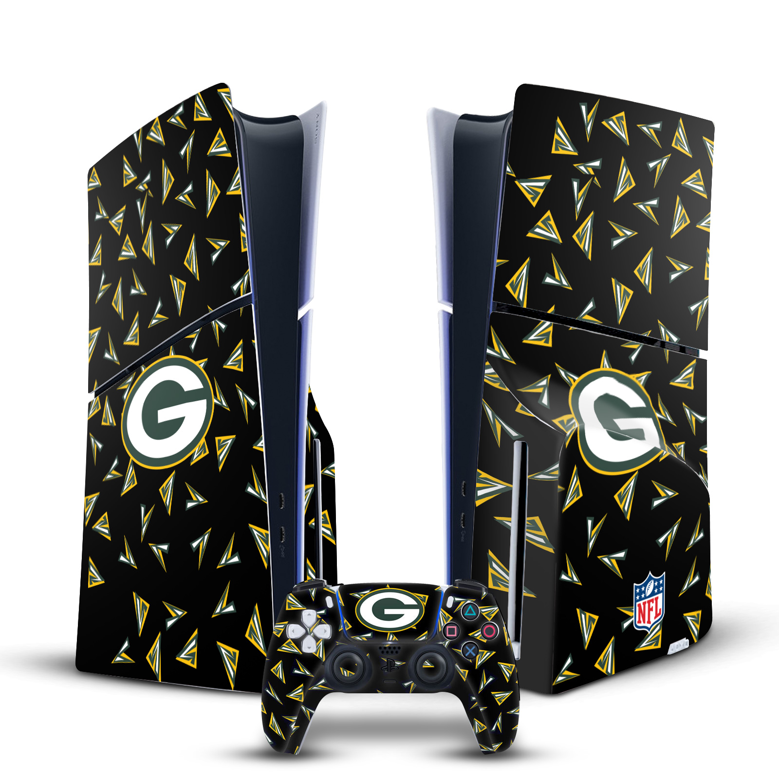 OFFICIAL NFL GREEN BAY PACKERS VINYL SKIN FOR PS5 SLIM DISC CONSOLE & CONTROLLER