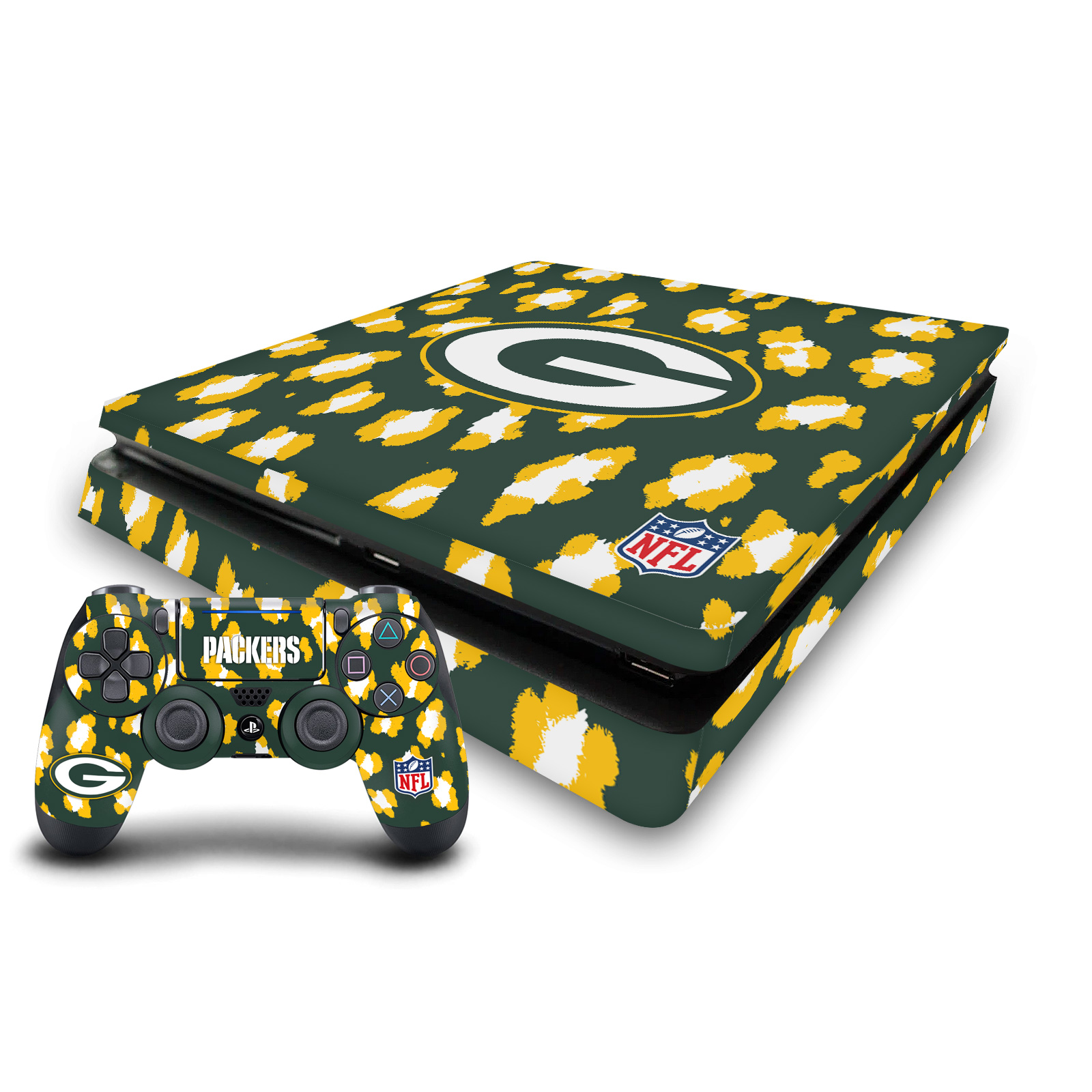 OFFICIAL NFL GREEN BAY PACKERS VINYL SKIN FOR PS4 SLIM CONSOLE & CONTROLLER