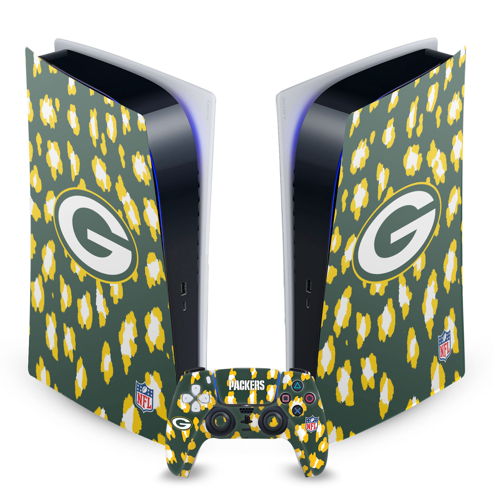 OFFICIAL NFL GREEN BAY PACKERS VINYL SKIN FOR SONY PS5 DIGITAL EDITION BUNDLE