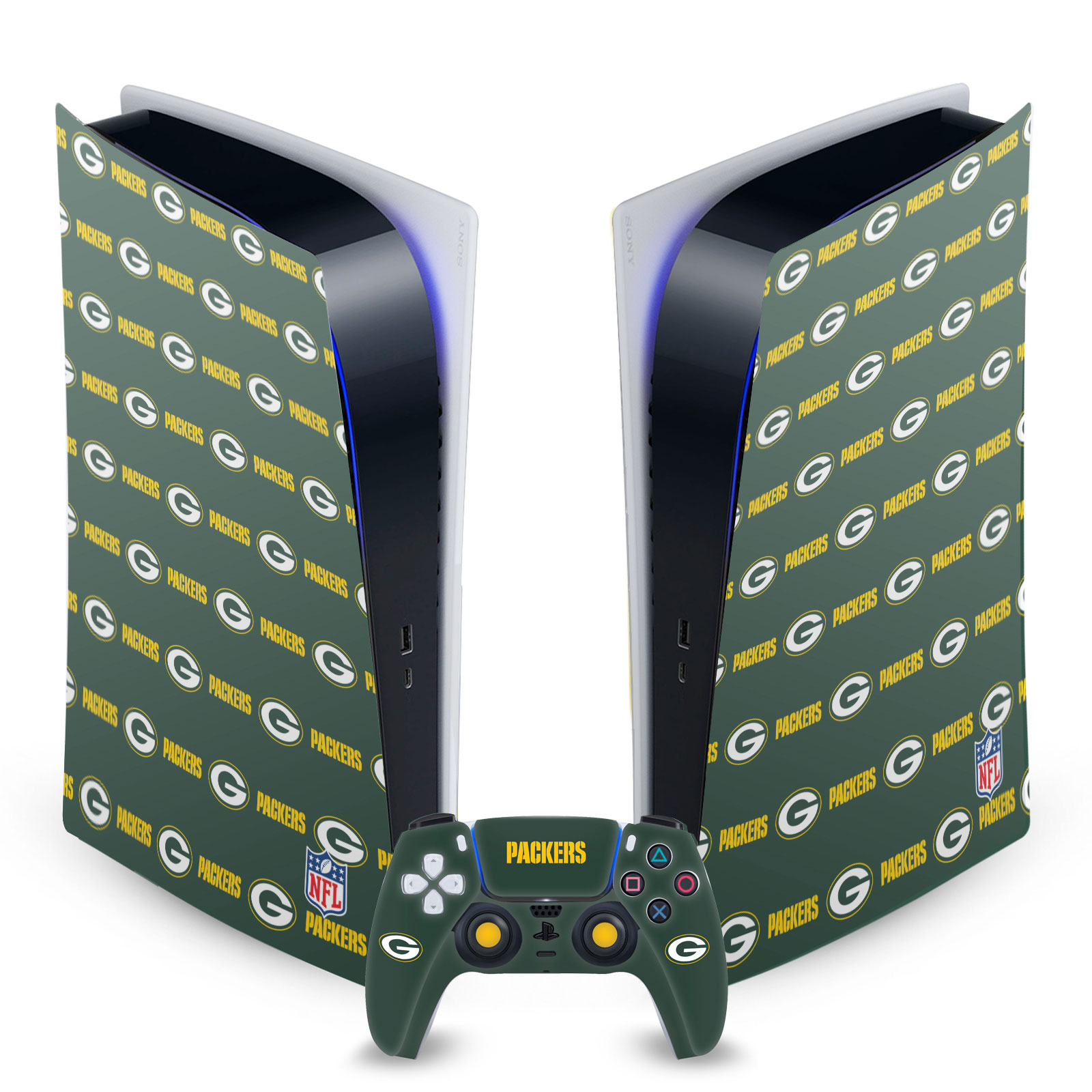 OFFICIAL NFL GREEN BAY PACKERS VINYL SKIN FOR SONY PS5 DIGITAL EDITION BUNDLE