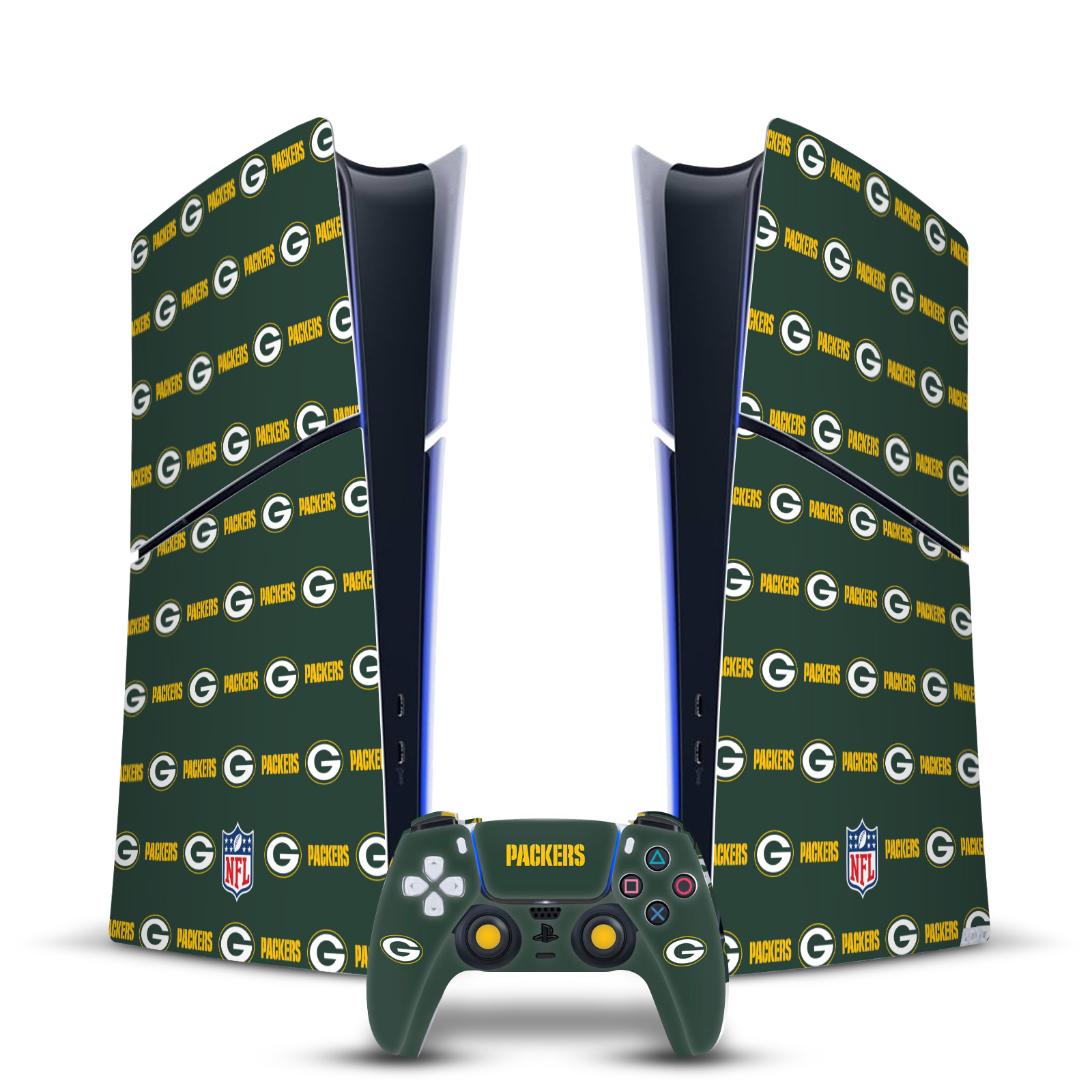 NFL GREEN BAY PACKERS VINYL SKIN DECAL FOR PS5 SLIM DIGITAL CONSOLE & CONTROLLER