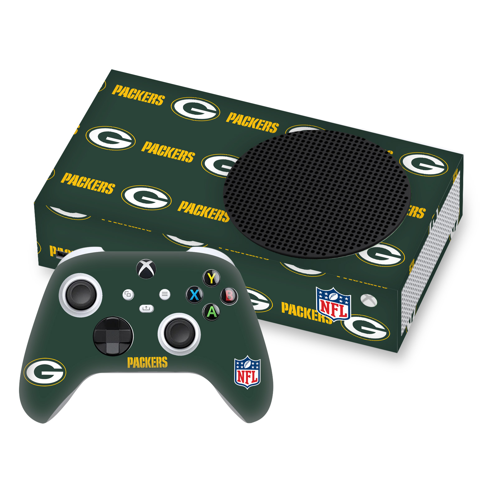 OFFICIAL NFL GREEN BAY PACKERS VINYL SKIN FOR SERIES S CONSOLE & CONTROLLER